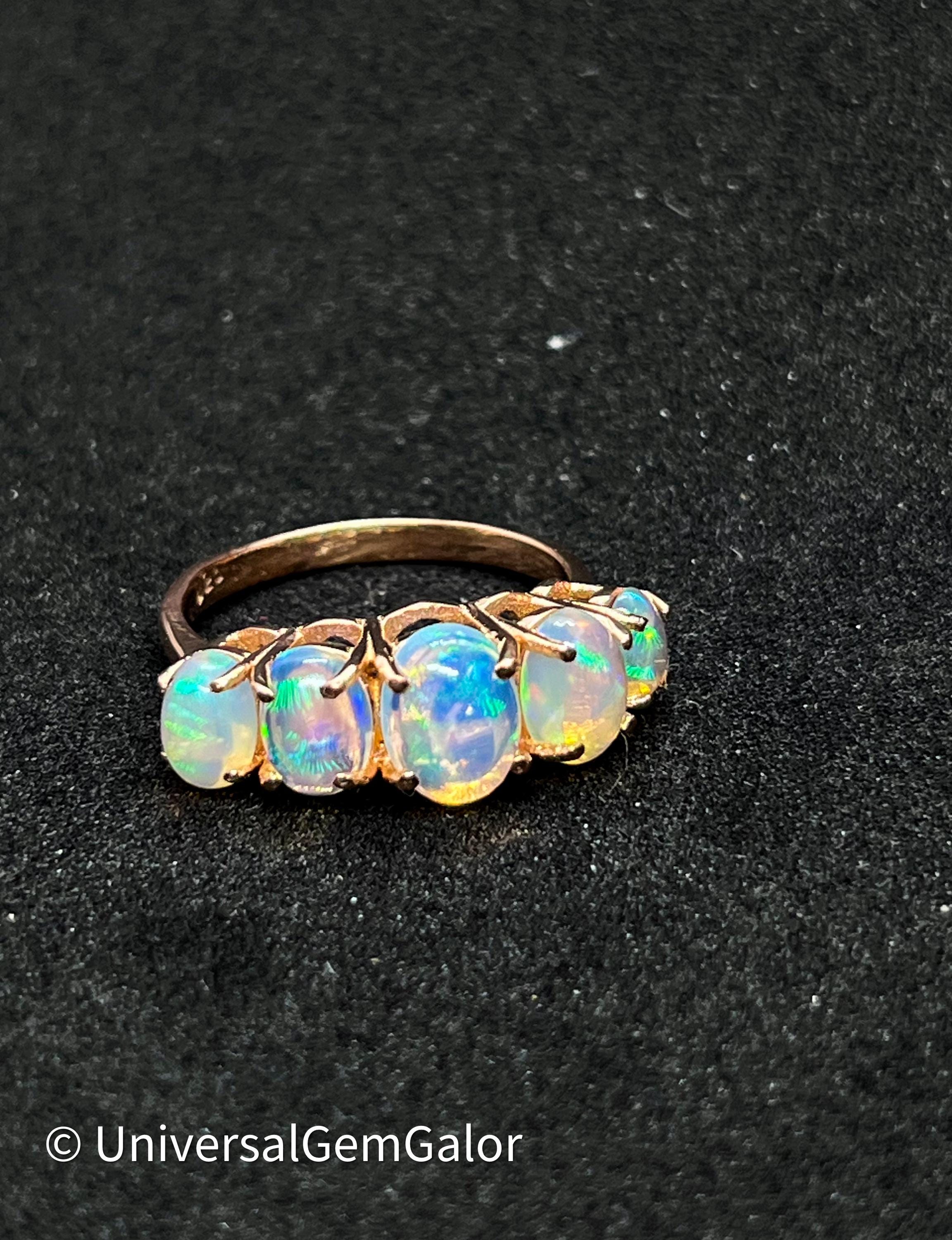 Anello opale Anello opale di fuoco * Anello opale in argento sterling Anello opale Welo * Anello opale di fuoco * Anello in oro 14k * Anello opale eti
