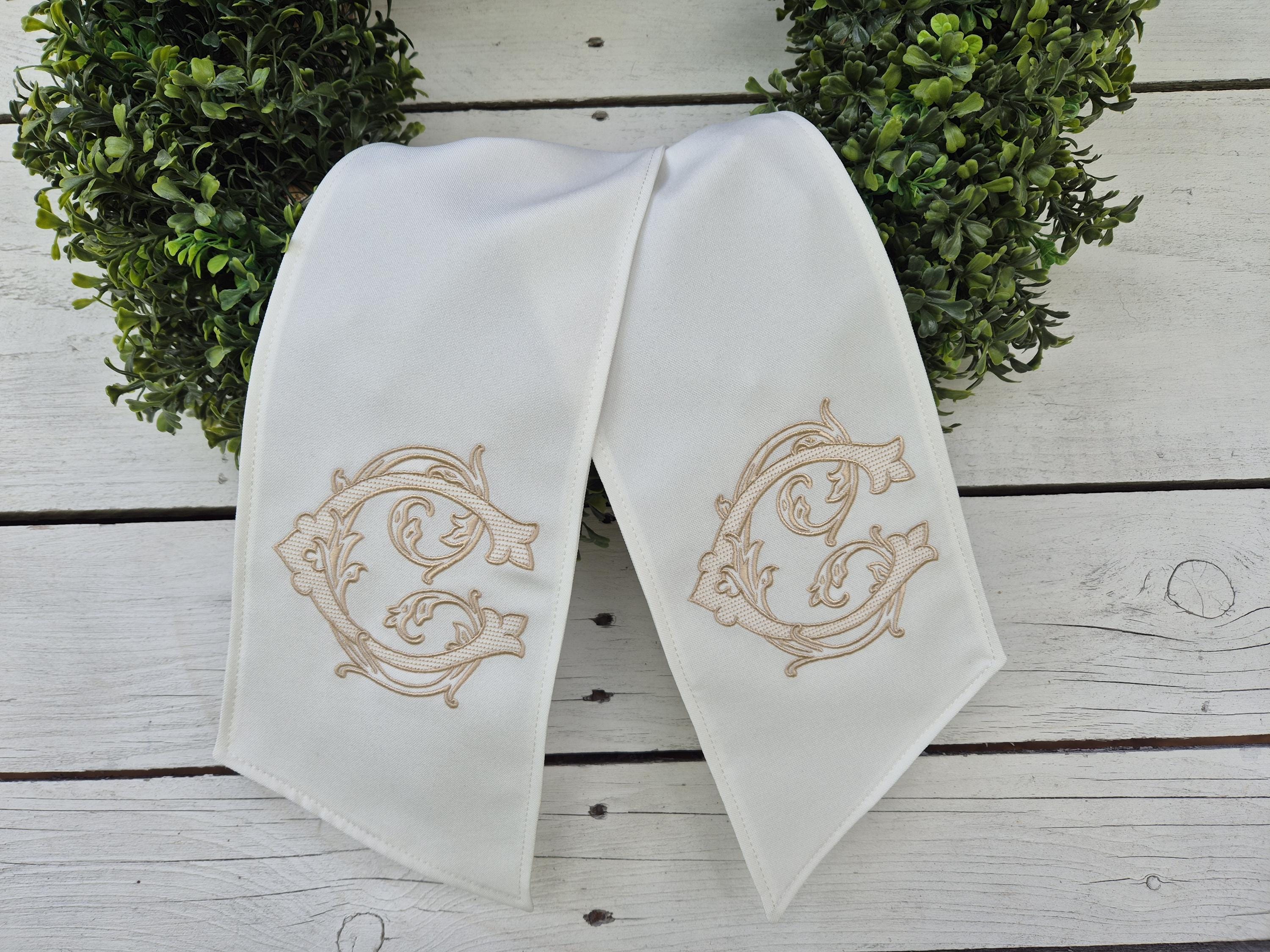 Fascia con corona monogramma, fascia con corona avorio, fascia con corona blu navy, fascia con corona patriottica