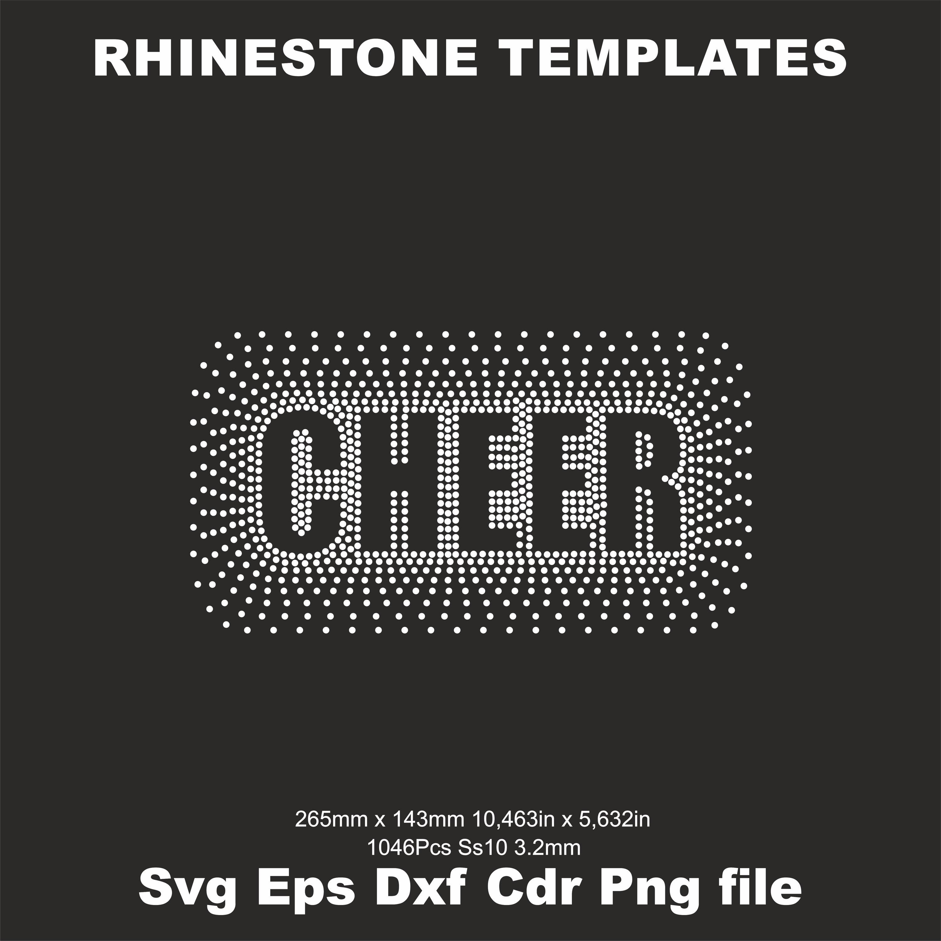 Modello Cheer con strass sparsi ss10 Svg, modello Cheer con trasferimento da stiro, file Svg per magliette da donna con strass sparsi Cheer per Cricut