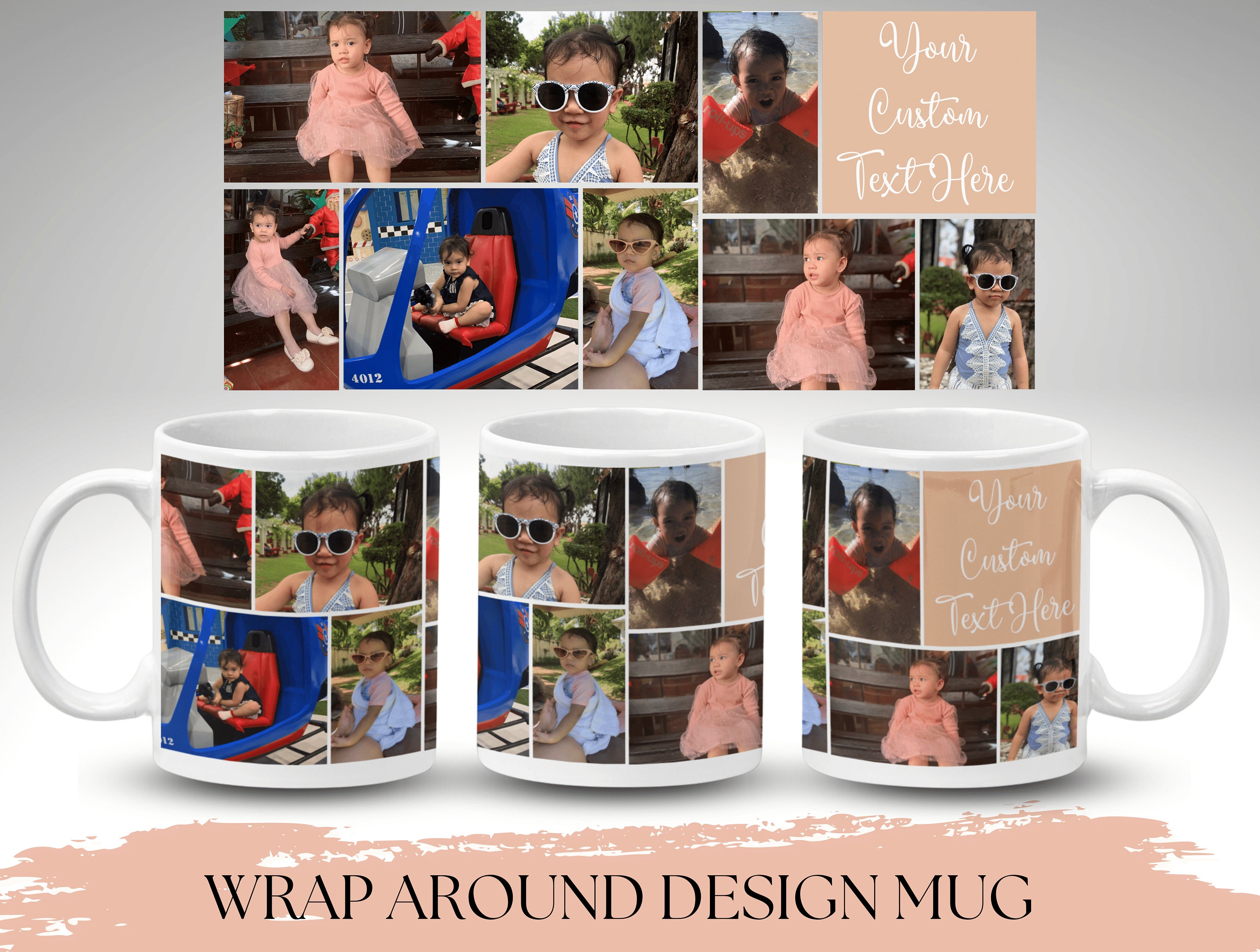 Tazza con collage di foto personalizzata, tazza con collage di foto e testo per il suo regalo di compleanno, tazza con collage, tazza da caffè con col