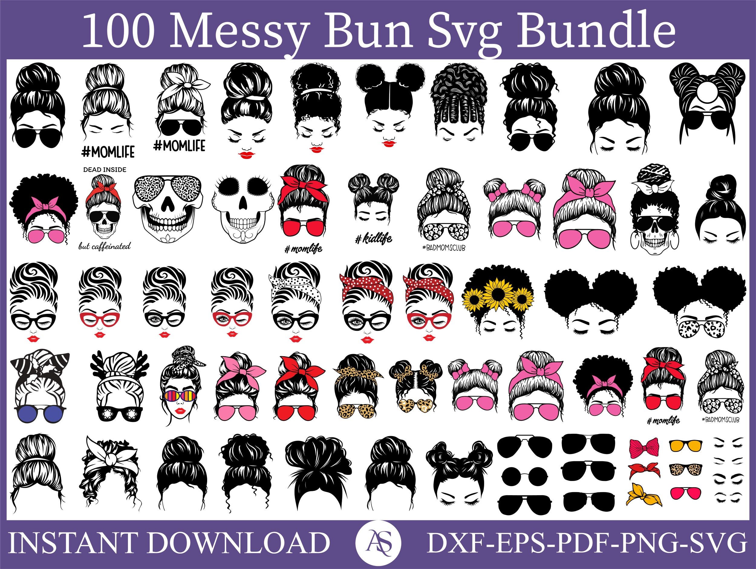 Pacchetto in formato SVG disordinato, mamma vita in formato SVG, Vita di Mamma in formato SVG, mamma teschio in formato SVG, donna nera in formato SVG