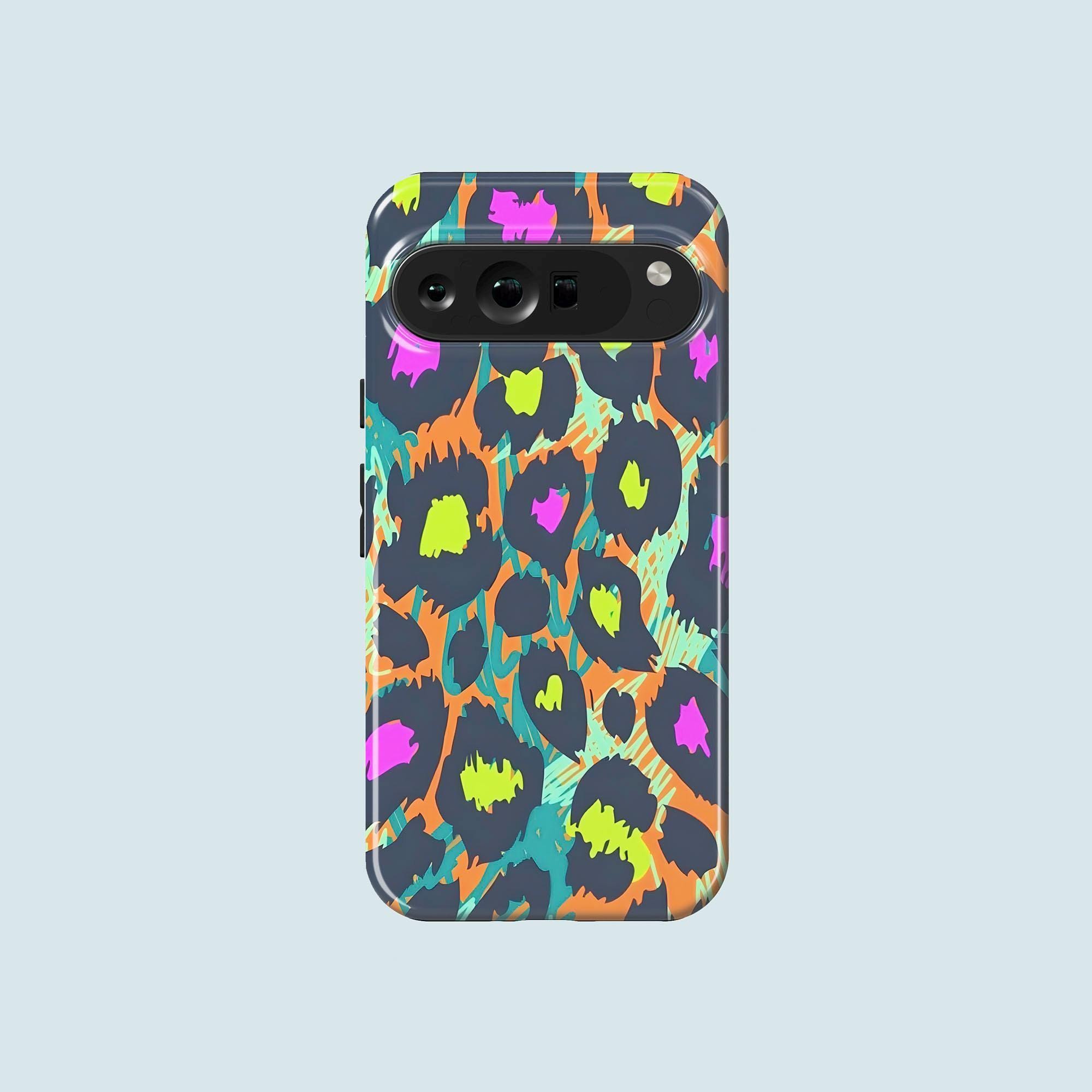Custodia per telefono con stampa leopardata colorata, custodia per telefono con stampa animale adatta per Google Pixel 10 Pro XL 9A 9 Pro XL 8 8A 7A 7