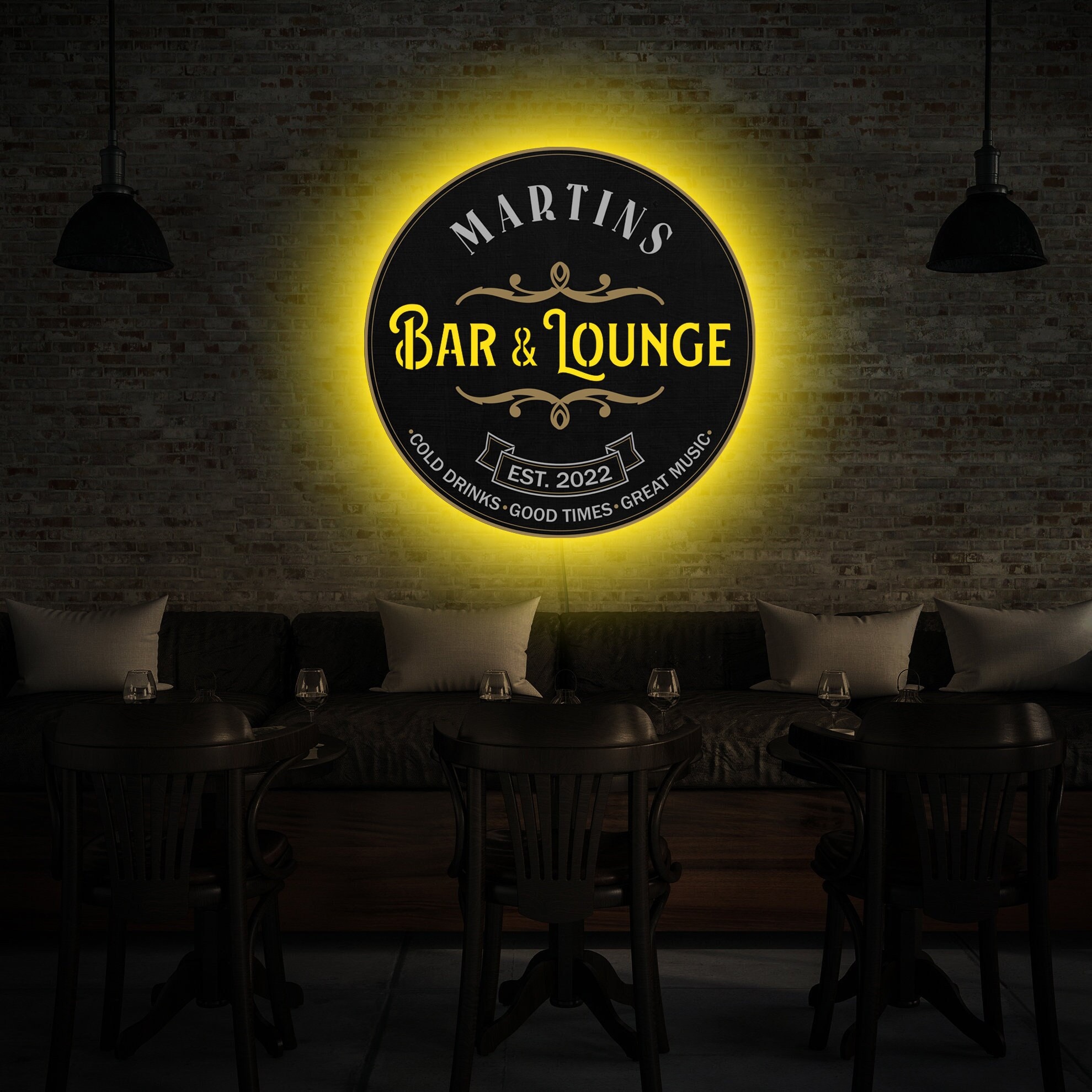 Insegna da bar personalizzata, insegna da bar e lounge, insegna da bar personalizzata, insegna da lounge, insegna al neon da bar, insegna da bar, rega