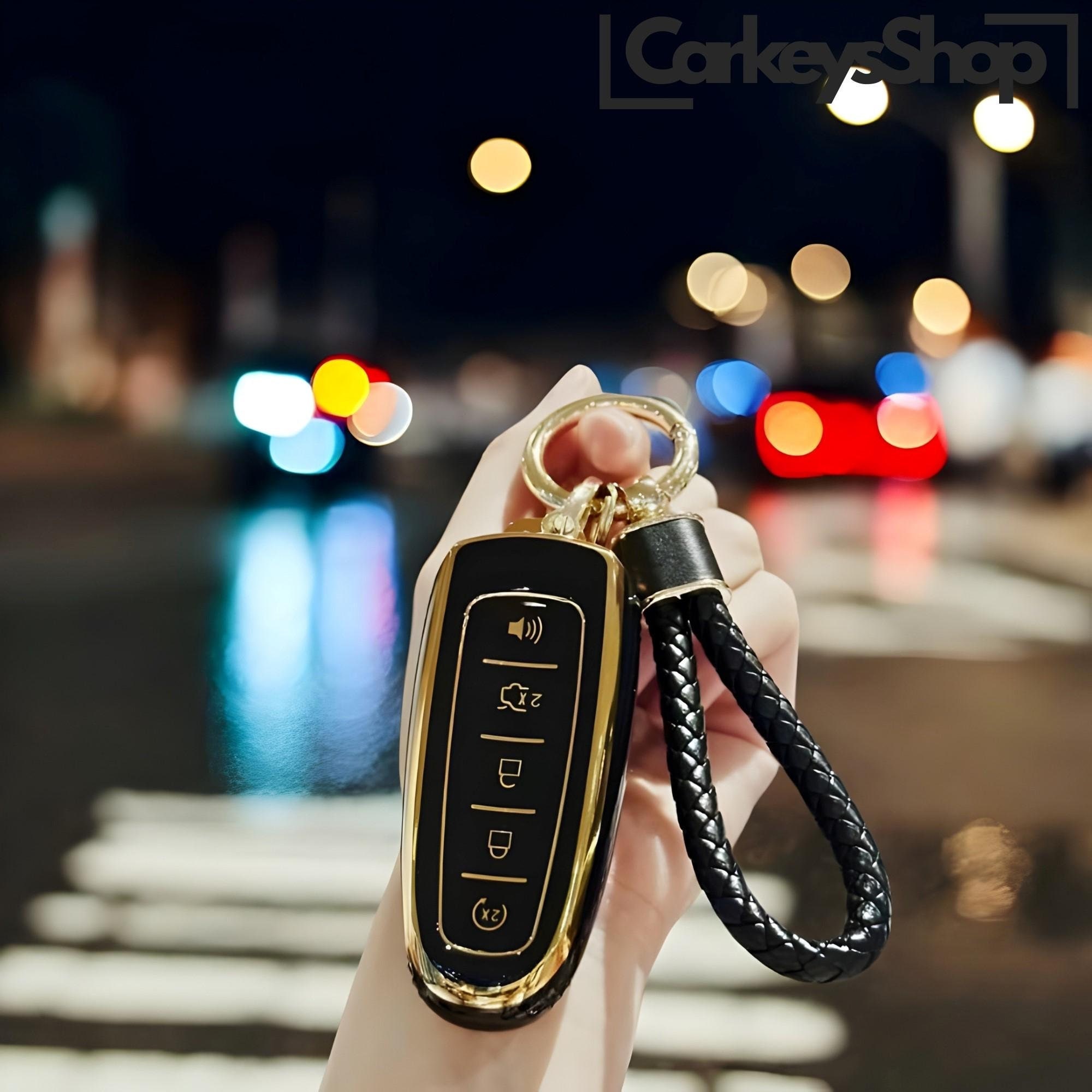 Custodia per portachiavi Ford, con portachiavi, elegante, portachiavi in TPU, custodia per chiave auto, custodia per chiave auto, chiave auto, custodi