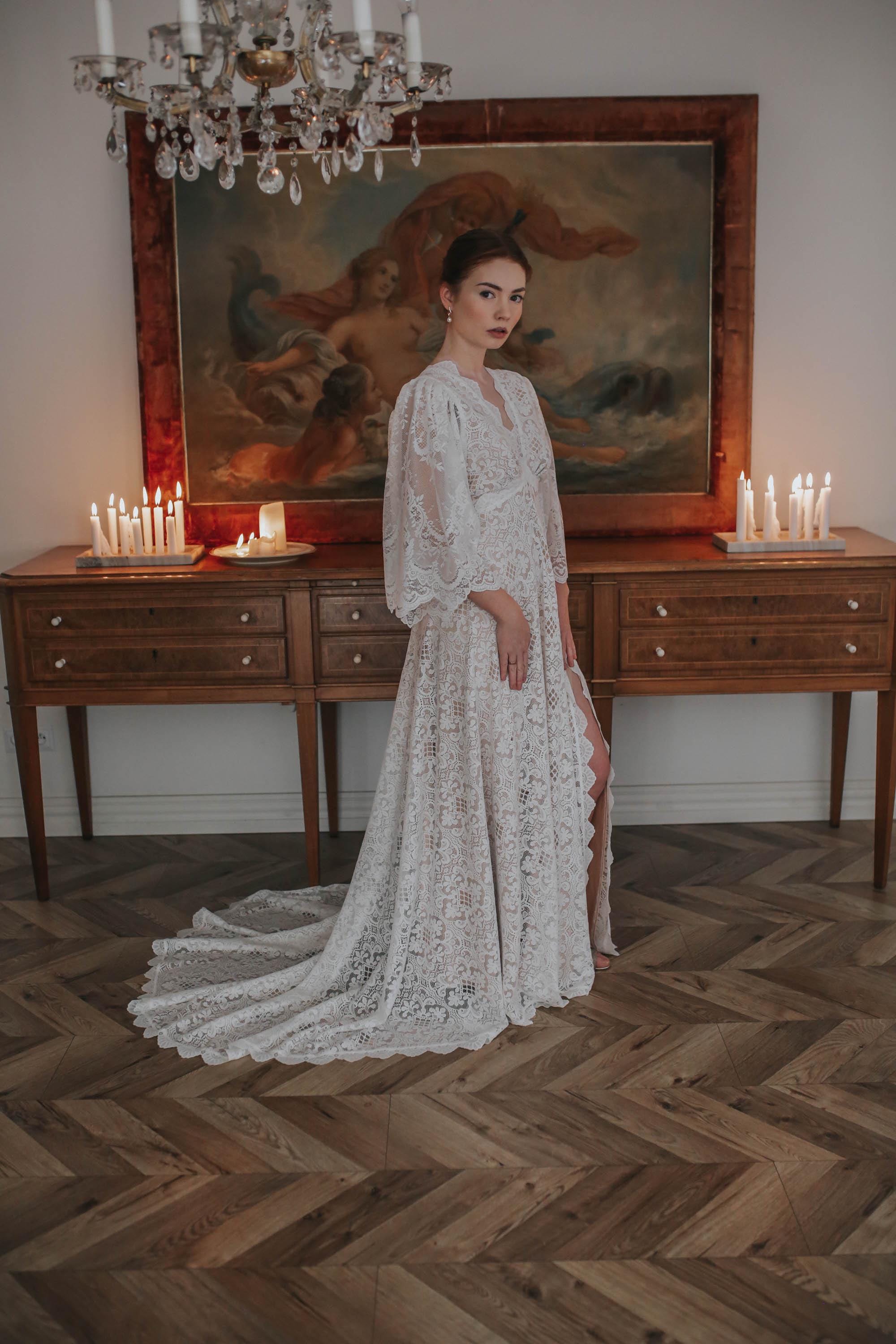 Abito da sposa boho Emilia, abito da sposa boho, abito da sposa in pizzo boho, abiti da sposa in pizzo, abito da sposa in pizzo, abito da sposa boho