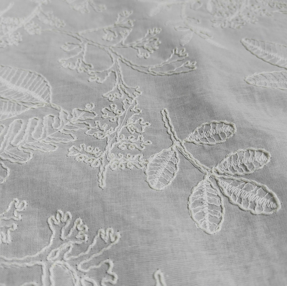 Tessuto di cotone a fiori, tessuto per cuscini, tessuto bianco, tessuto a fiori, tessuto di cotone, tessuto ricamato, tessuto morbido, tessuto per abi