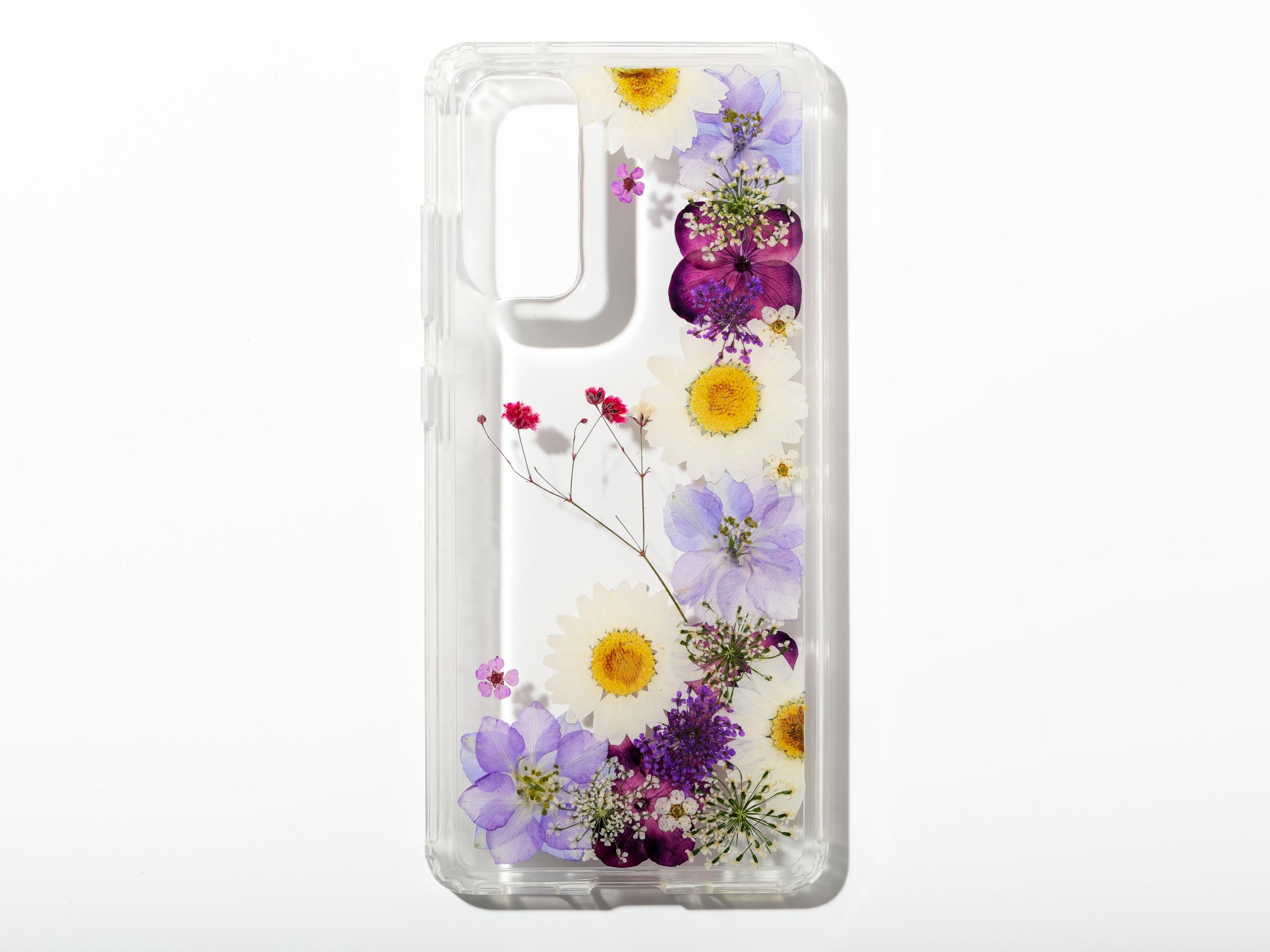 Custodia per telefono con veri fiori pressati, custodia per iPhone 15 14 13 12 mini 11 pro max xr xs x se 8 plus, custodia per Samsung Galaxy S24 S23
