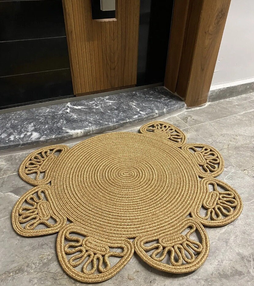 Zerbino color paglia, zerbino fantasia, zerbino bifacciale, zerbino colorato in vimini, zerbino per esterni, tappeto decorativo per ingresso, zerbino