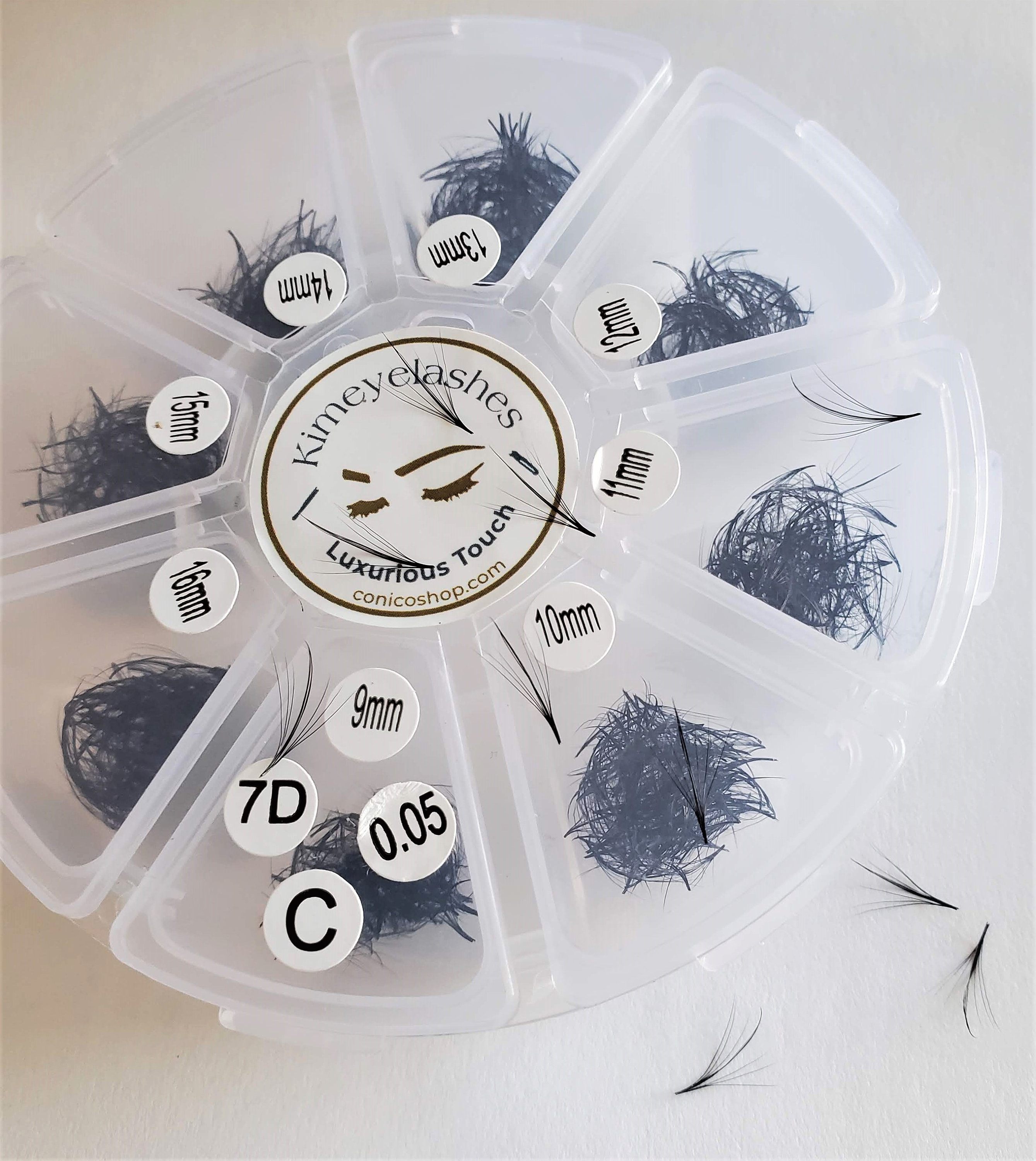 5D Wispy 1000 Fan Premade Volume loose Fans C, D Curl 0.07 Lunghezze miste di Kimeyelashes forniture per extension ciglia Promade volume fan