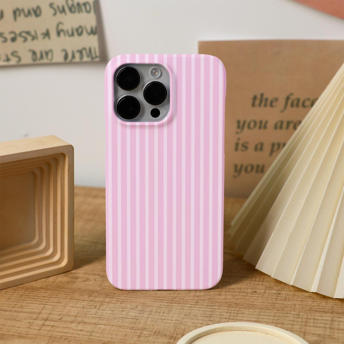 Custodia per iPhone con motivo a righe retrò rosa per iPhone 16, 15, 14, 13 Pro Max, personalizzata, stile preppy, per iPhone 16e, 12, 11 Plus, Mini X