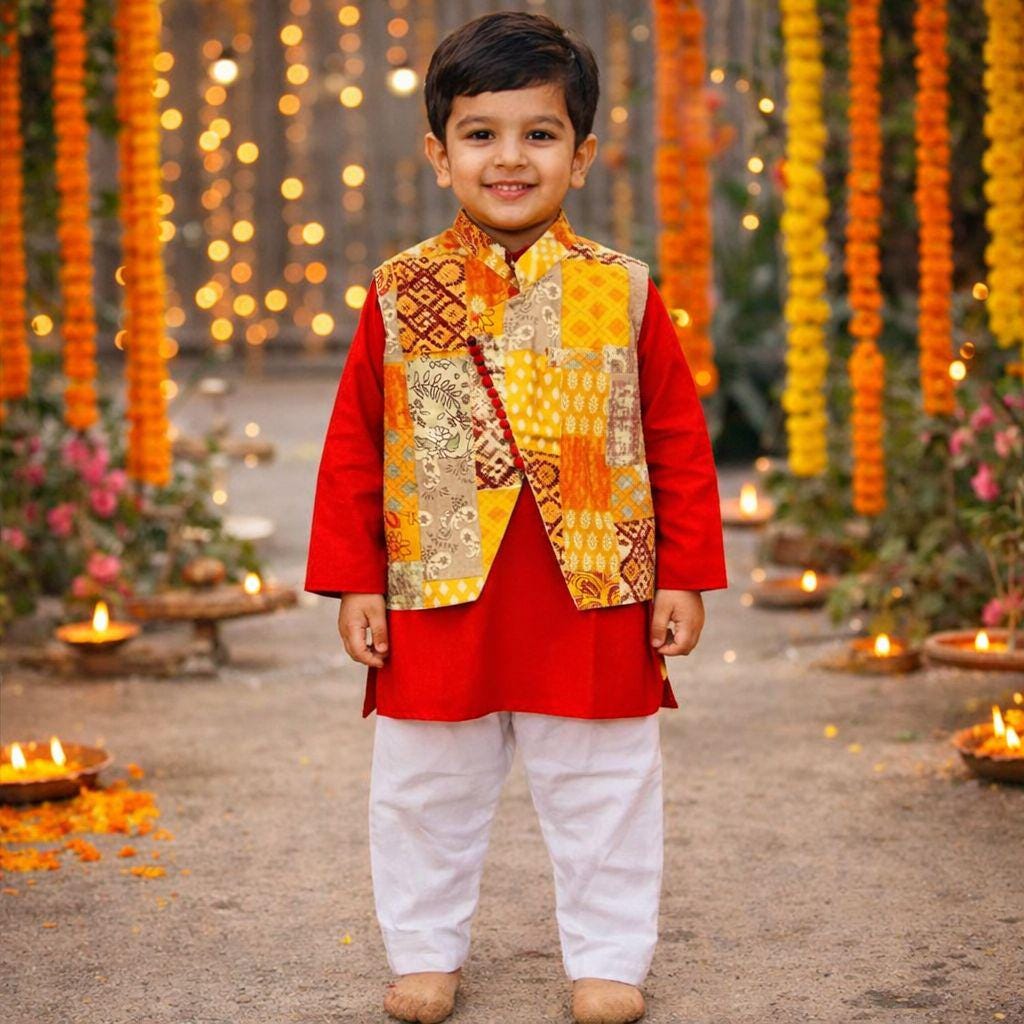 Set kurta per ragazzi/Kurta/Set kurta/Abbigliamento da festival/Kurta indiano per ragazzi/Sherwani/Kurta/Set kurta per ragazzi/kurta/kurta per bambini