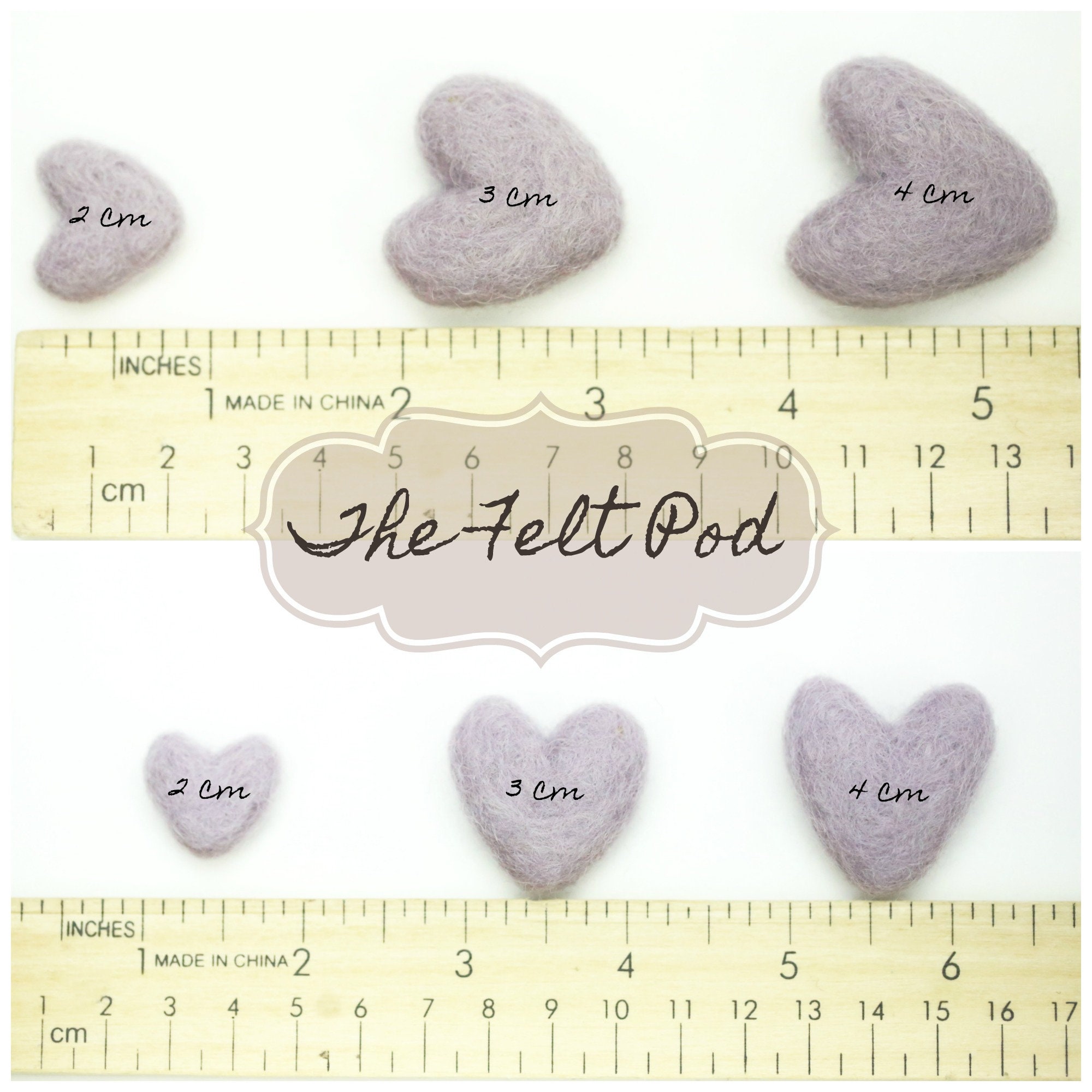 Cuori di conversazione rosa perfetti / Riempitore per ciotola in feltro a forma di cuore di conversazione / Cuori in feltro di lana / Riempitori per c