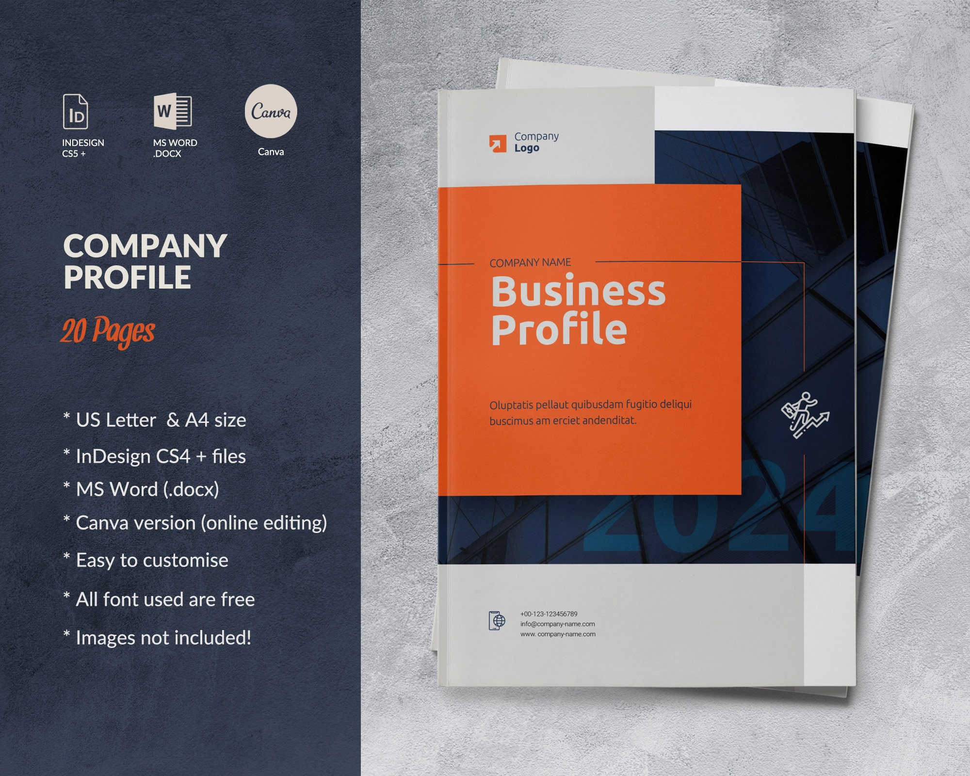 Modello di brochure per profilo aziendale, brochure aziendale Canva, brochure aziendale, profilo aziendale Canva, presentazione aziendale all'avvio