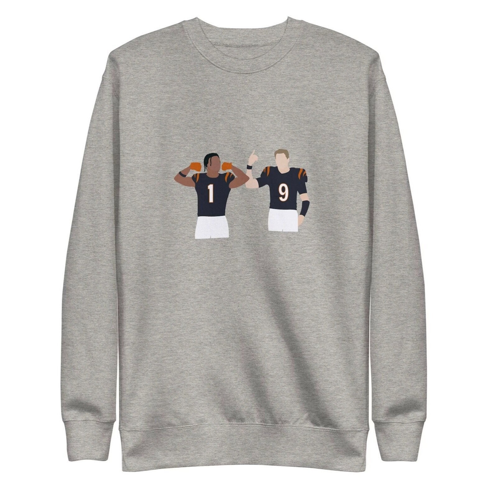 Felpa girocollo Burrow & Chase Fan / Felpa Cincinnati / Felpa unisex / Felpa girocollo da calcio / Felpa / Abbigliamento da calcio