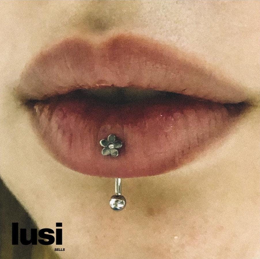 Piercing a fiore, piercing al labbro curvo, gioielli per piercing in acciaio inossidabile, piercing al sopracciglio