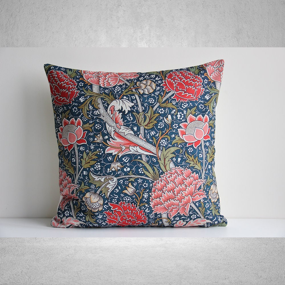 Fodera per cuscino decorativo Dahlia William Morris - Fodera per cuscino floreale selvatico, federa per cuscino floreale Morris 18x18 45 x 45 cm 20x20