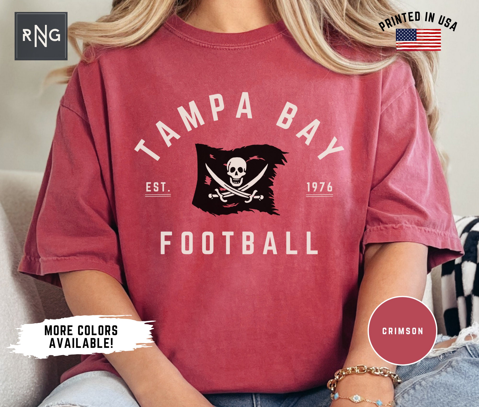 Maglia da calcio Tampa Bay, Maglia da calcio Buccaneers, Abbigliamento da calcio Tampa Bay, Abbigliamento sportivo Buccaneers, Regalo di calcio retrò