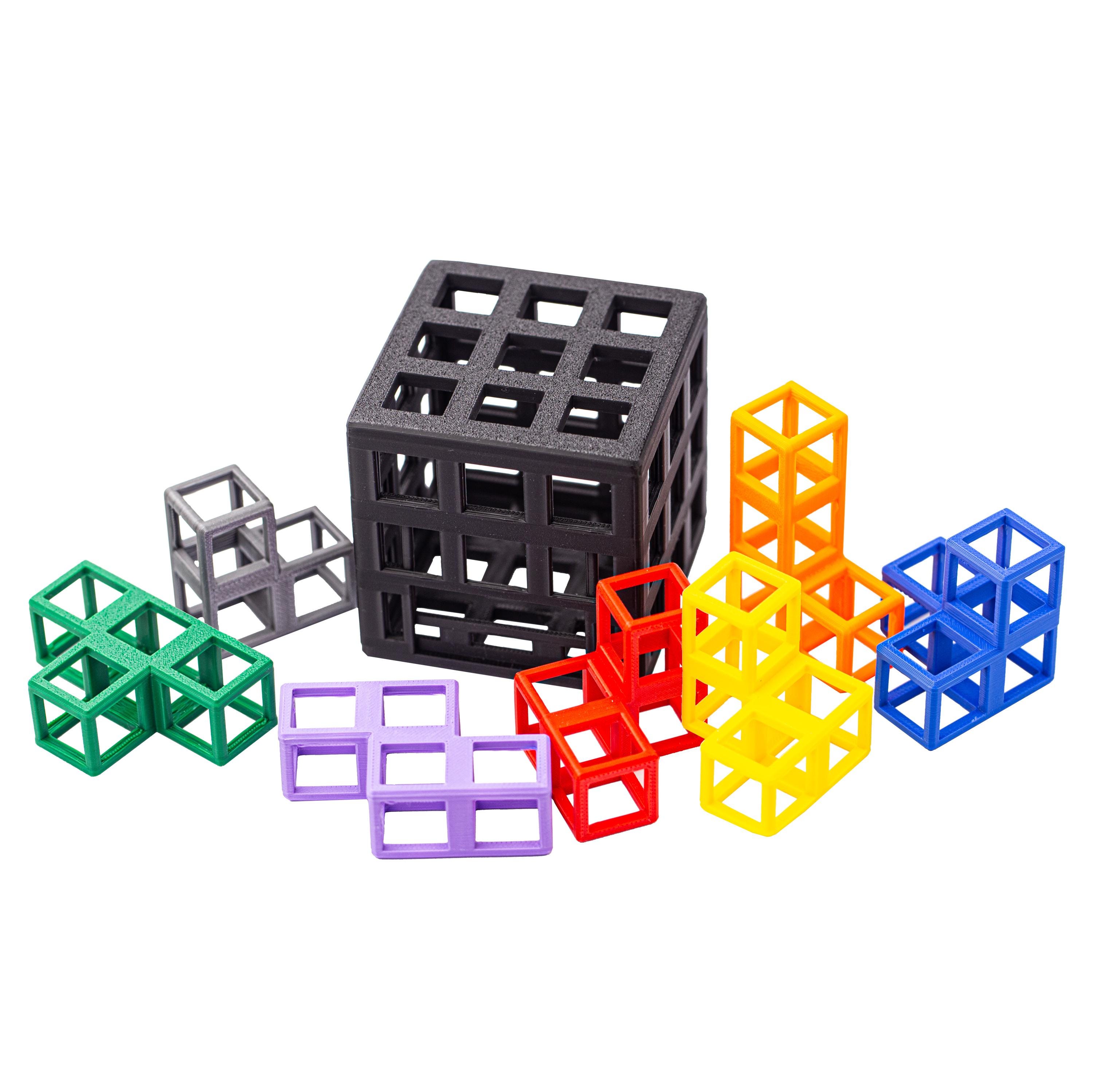 Puzzle Soma Shaker Cube da 7 pezzi - Sfida di impacchettamento - Rompicapo difficile per adulti - Puzzle logico stampato in 3D - Regalo matematico uni
