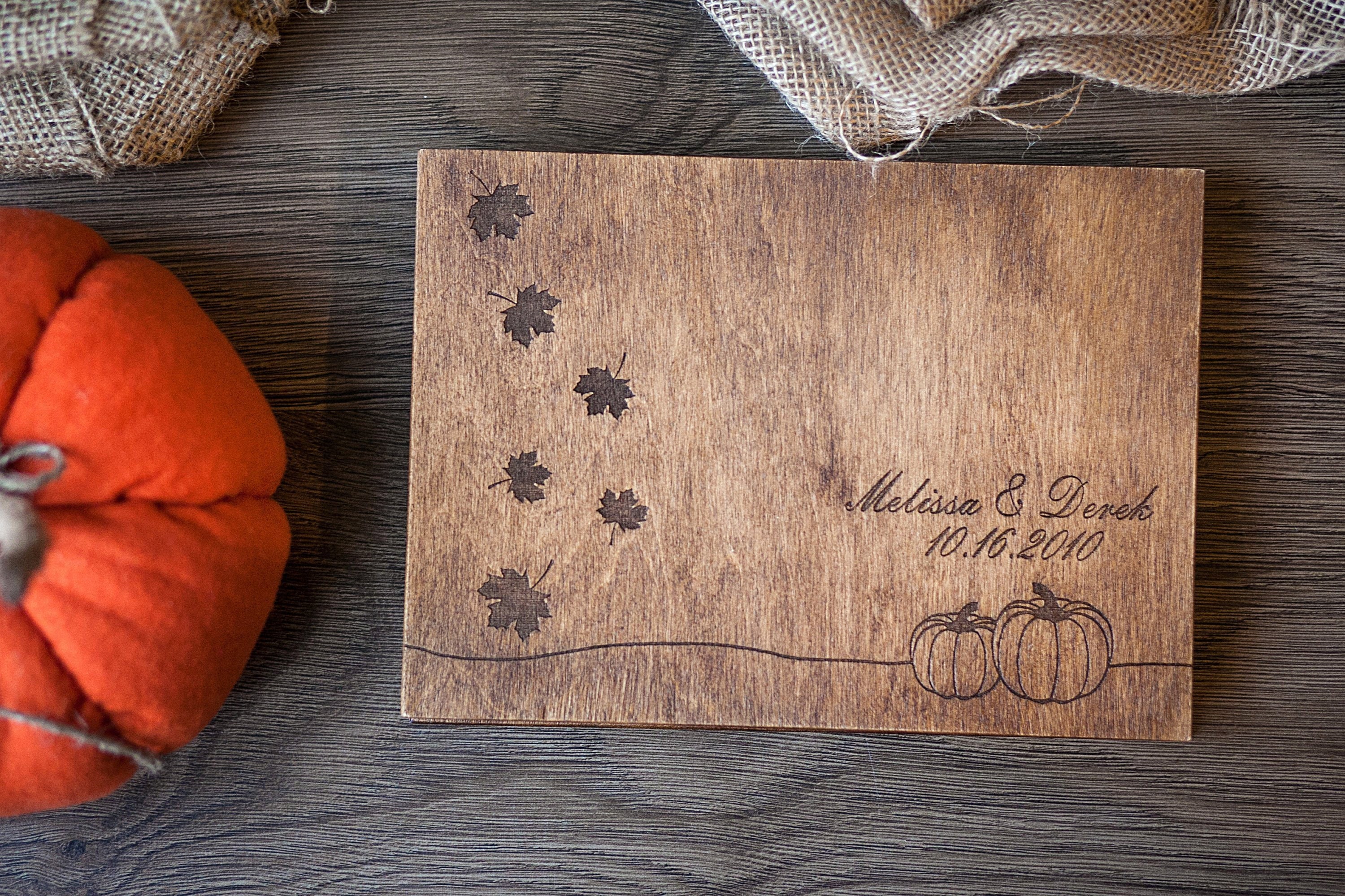 Libro degli ospiti di nozze a forma di zucca per Halloween, libro degli ospiti di nozze autunnali, libro degli ospiti autunnali, libro degli ospiti in