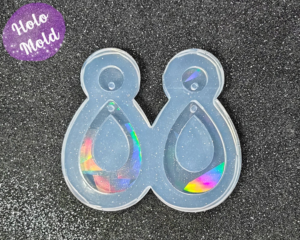 Stampi Olografici - Stampo Holo - Stampo Silicone - Stampi Per Resina - Stampo Orecchini Resina - Stampo Olografico Resina - Stampo Silicone