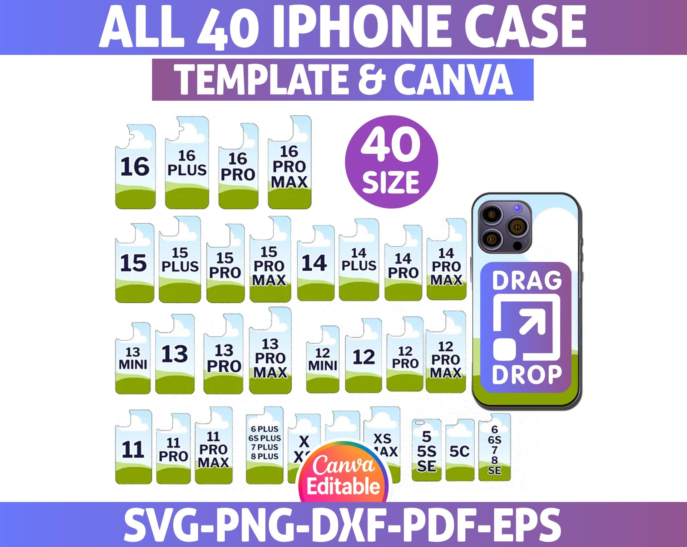 40 modelli di custodie per iPhone, modello di custodia per iPhone 16, modello di sublimazione per iPhone, modello di custodia per smartphone, modello
