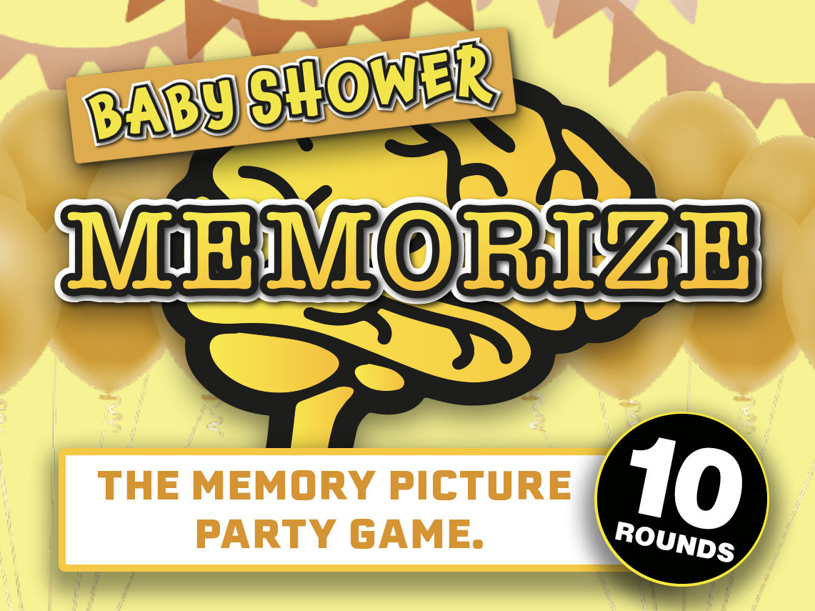 Baby Shower Memorizza // Memory Shower Game // Virtual Baby Shower Games / Digital Baby Shower Zoom Game / Online Baby Shower Games for Zoom
