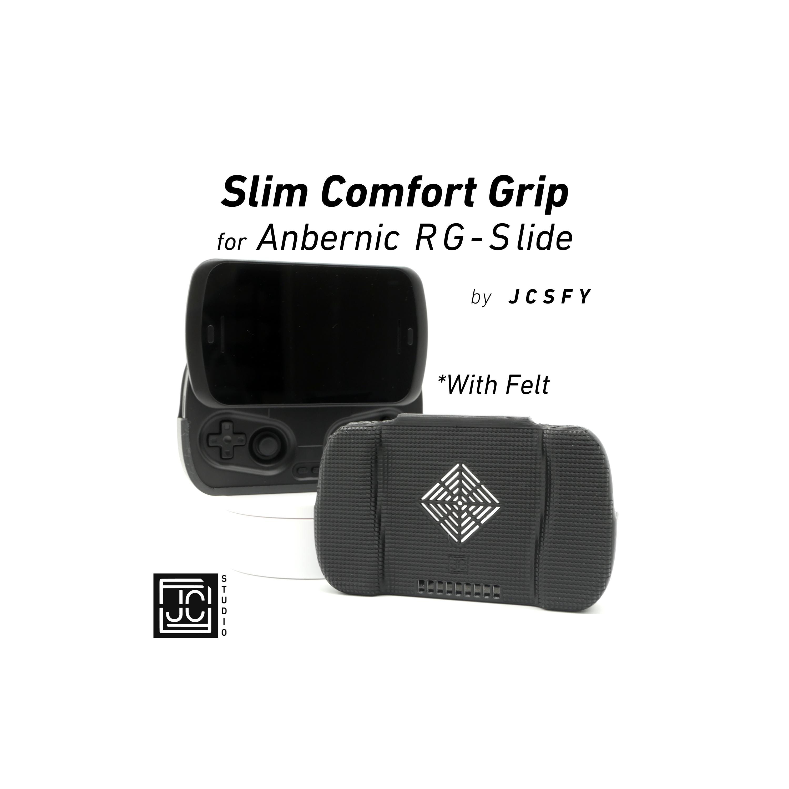 Impugnatura per Anbernic RG Slide Slim Comfort Grip con rivestimento in feltro ergonomico RG-Slide portatile Deluxe con motivo testurizzato di JCSFY