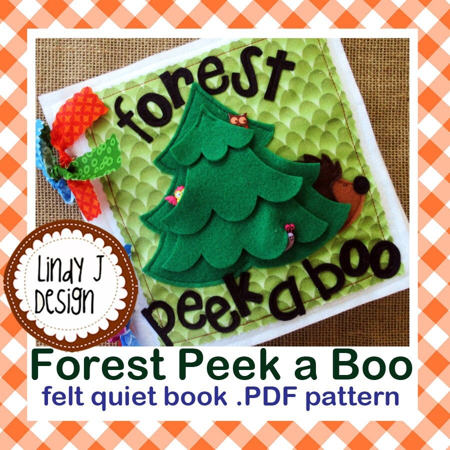 FOREST Felt QUIET BOOK Pdf Pattern Woods Quiet Book Istruzioni Woodland Busy Book modello Libro di attività Forest Book Pdf