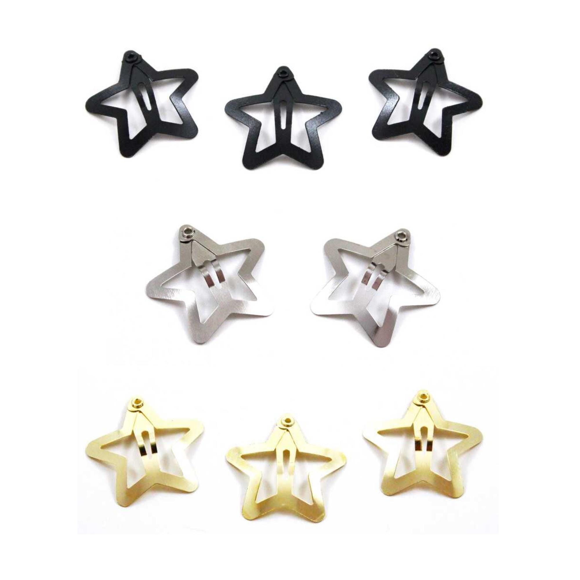 Fermagli per capelli a forma di stella, fermagli per capelli estivi, fermaglio per capelli dorato, fermagli per capelli Y2K, fermagli per capelli a fo