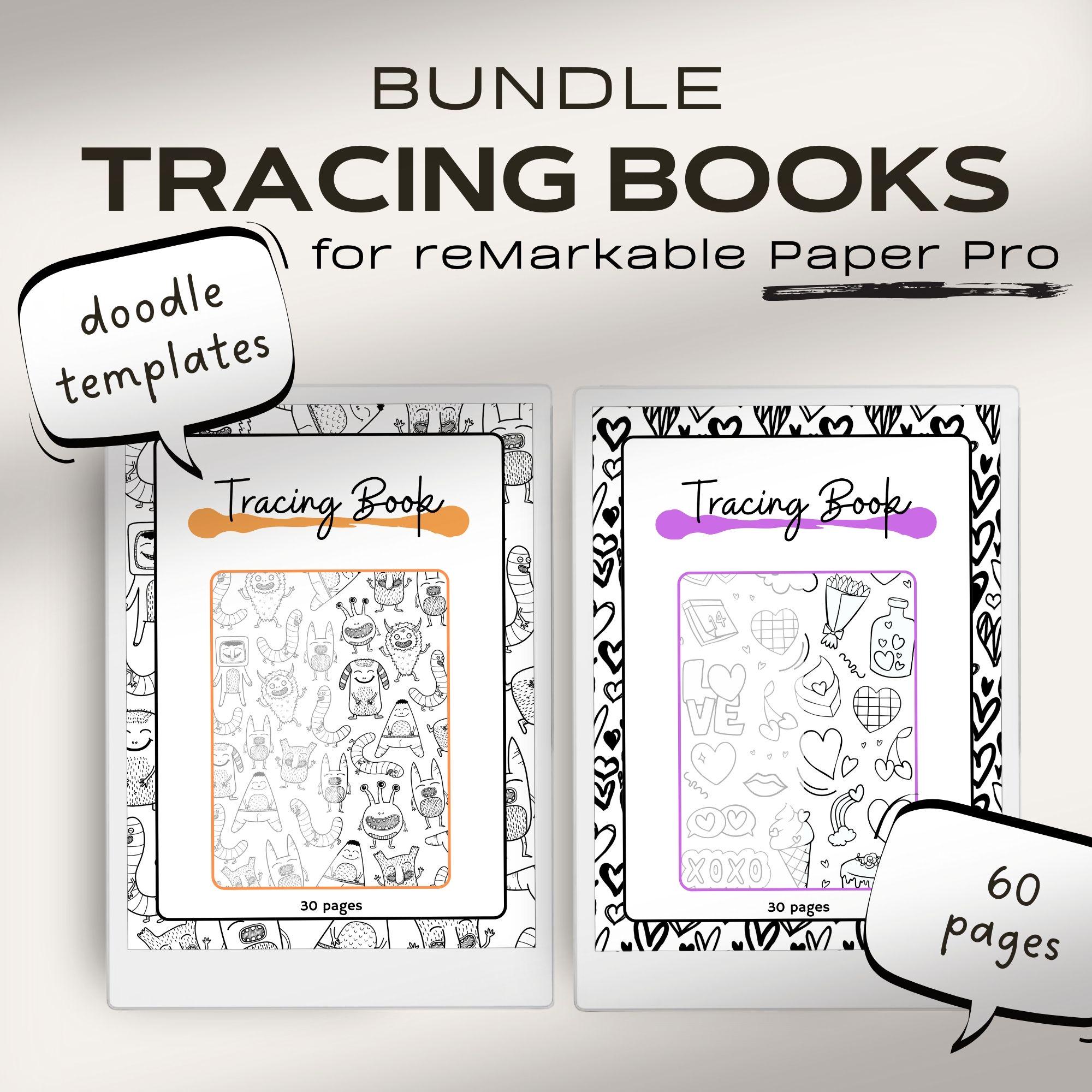 Pacchetto Doodle Tracing Book per reMarkable Paper Pro / Pagine da colorare per adulti / Modelli antistress / reMarkable Pro Mindfulness