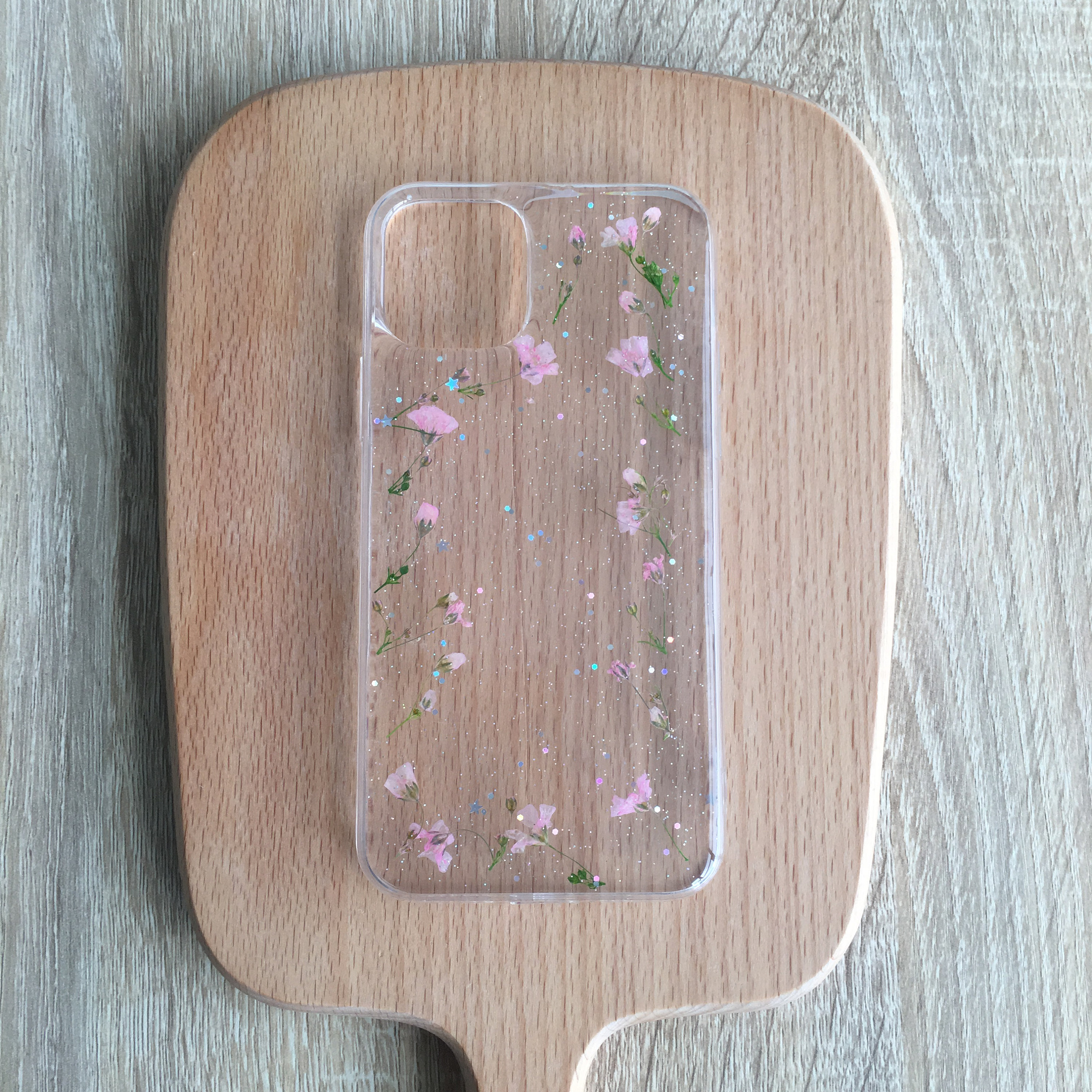 Cover per telefono con veri fiori rosa pressati per iPhone 17 16 15 14 Pro Max Air 16e 17e, Samsung S26 S25 Ultra A16, Google Pixel 9 10 Pro