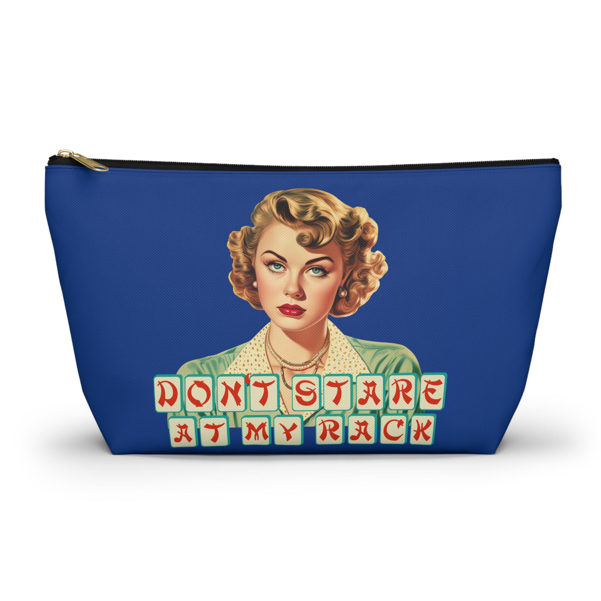 Sacchetto per tessere di Mahjong Mah Jongg 'Non fissare il mio rack' Borsa per tessere blu navy Regalo di compleanno per giocatori Regalo per amanti d