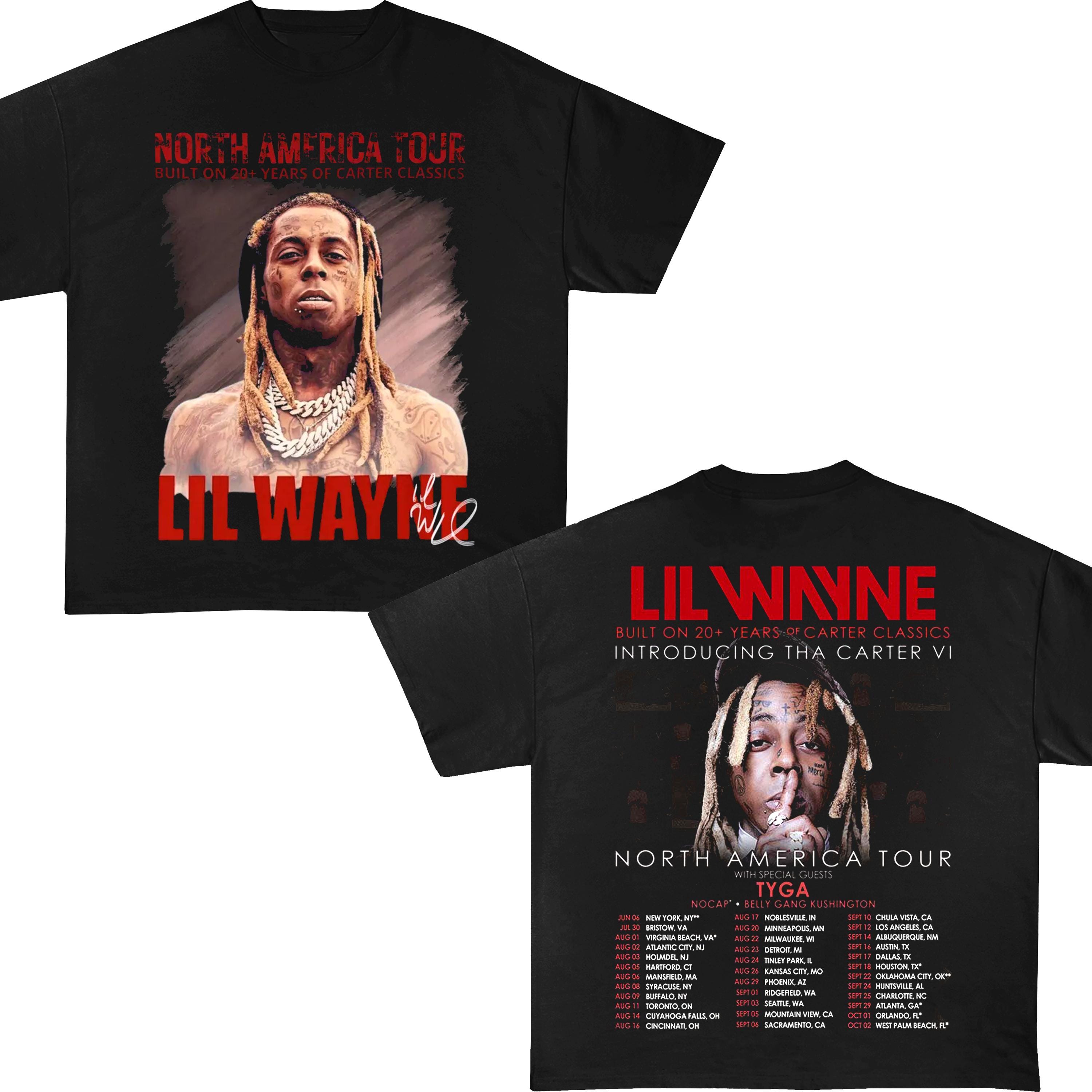 Maglietta Lil Wayne Tha Carter VI Tour Lil WAYNE Tour 2025 North America Tour Maglietta Lil Wayne T-Shirt Lil Wayne Merch