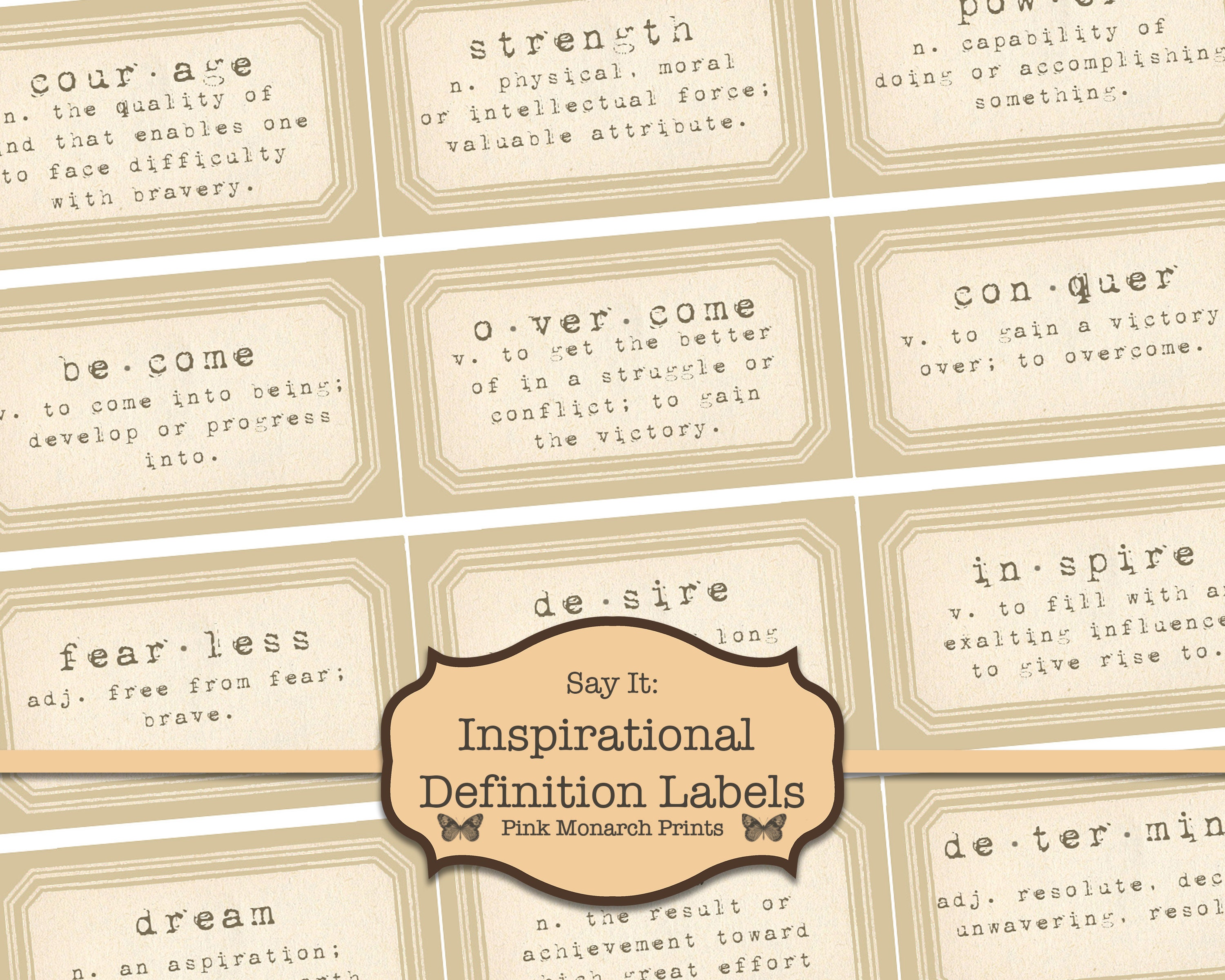 Definizioni del diario spazzatura Carta digitale, Etichette del diario spazzatura, Kit per il diario spazzatura, Diario spazzatura stampabile, Digital