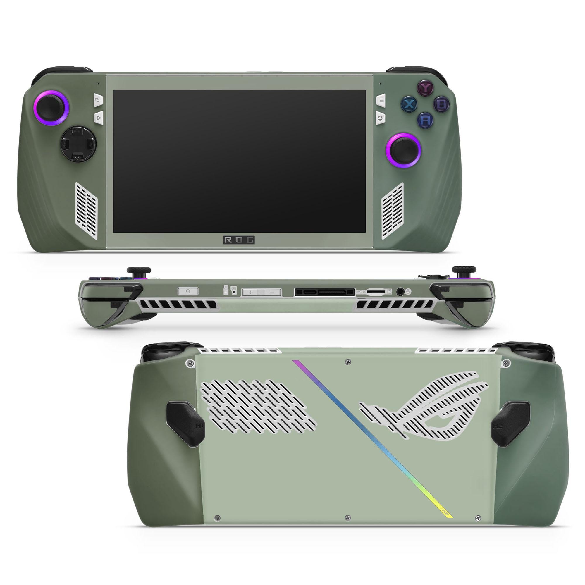Skin per ASUS ROG Ally X con blocchi di colore Garden of Eden, skin per console ROG Ally Colorwave verde pastello salvia, vinile da gioco 3M, cover de