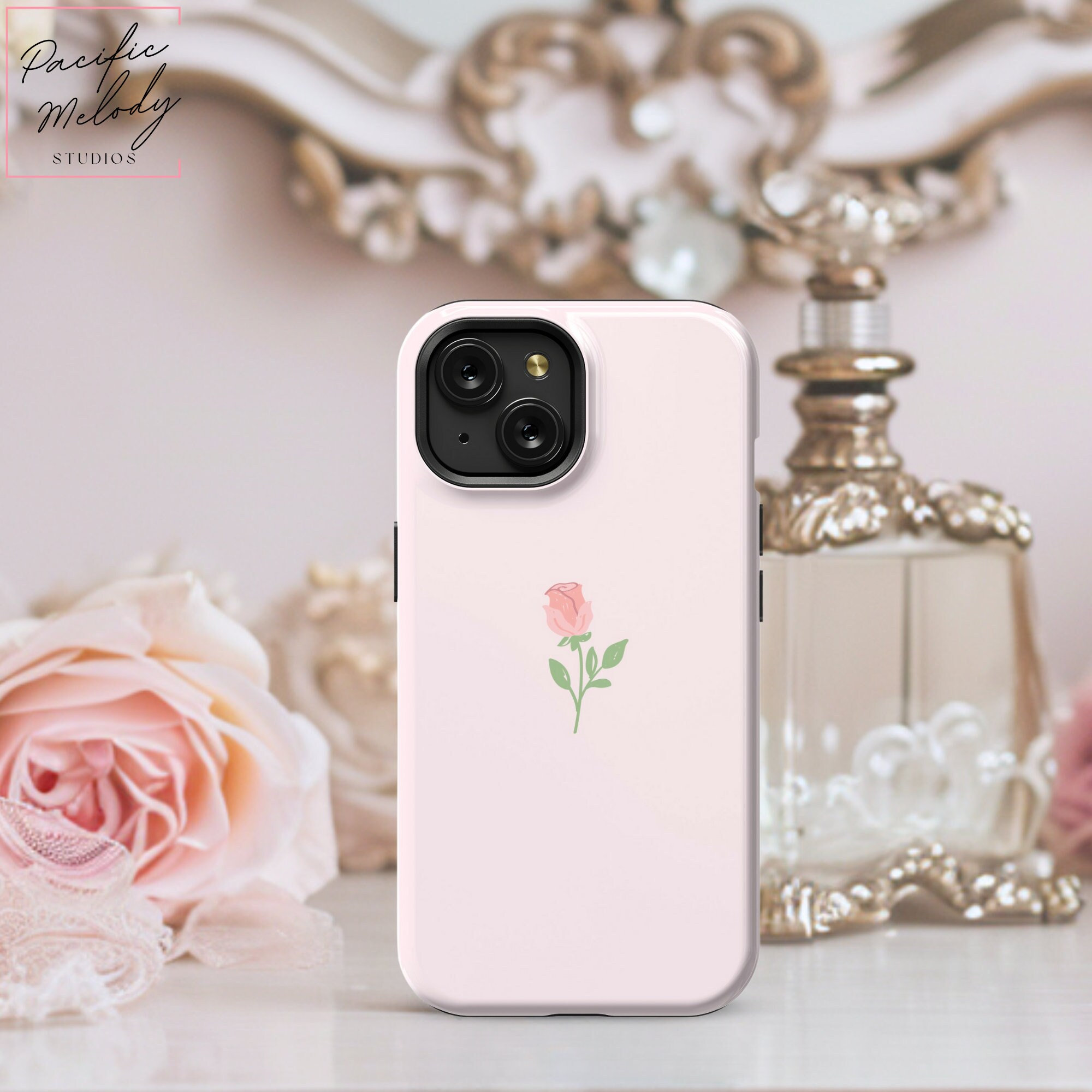 Custodia per telefono Coquette Aesthetic per iPhone 15 14 13, regalo per lei, custodia per telefono Coquette floreale, custodia Magsafe per iPhone da