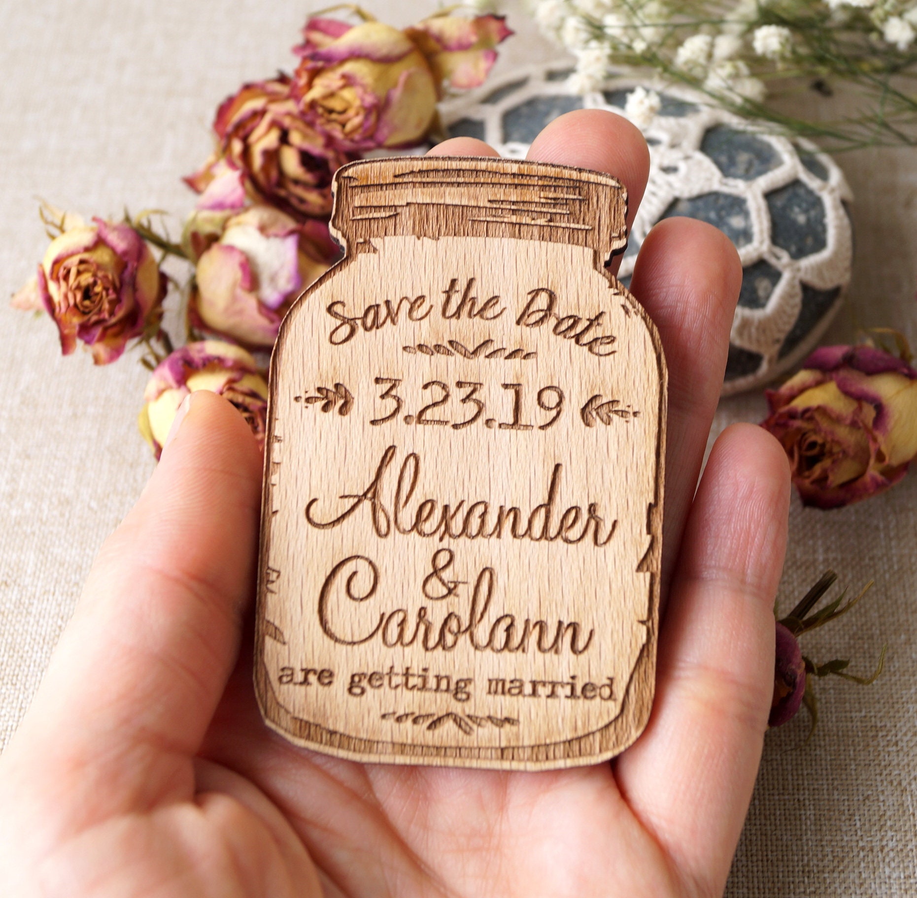 Magneti Save the date, Save the date, magneti per annunci di matrimonio, magneti Save the date in legno, magneti per matrimoni, magneti in legno per m