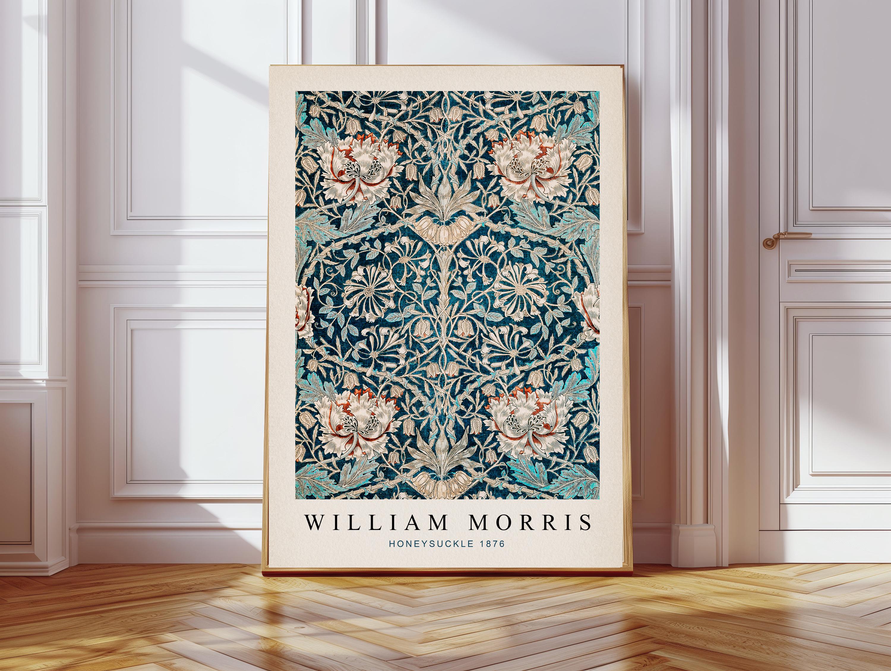Stampa artistica di William Morris, stampa di caprifoglio di William Morris, stampa di Morris, stampa artistica floreale, stampa botanica, decorazione