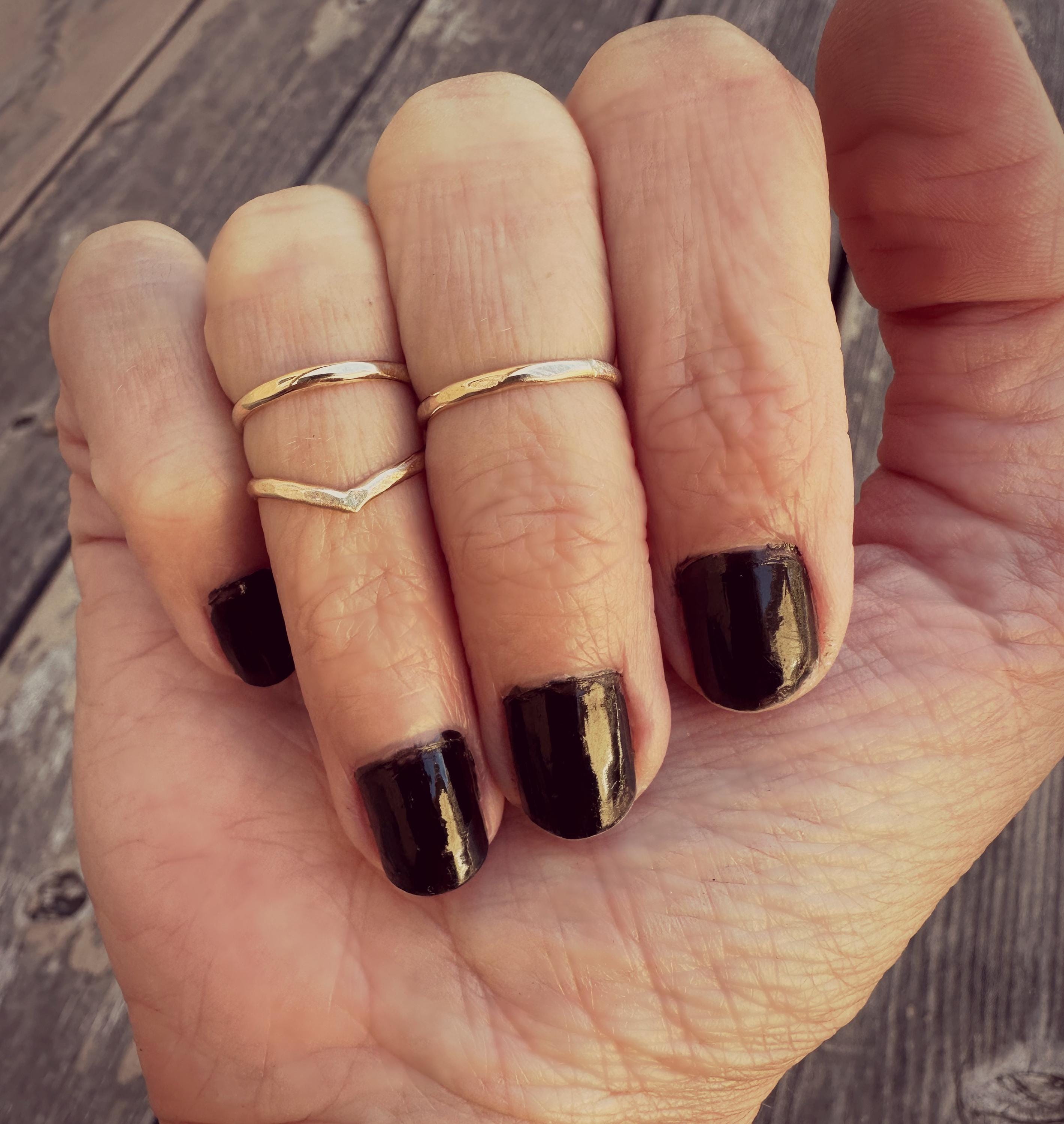 Anelli midi ∙ Set di anelli midi in oro ∙ Anelli nocca in oro ∙ Anelli impilabili ∙ Anello midi ∙ Anello in oro ∙ Anelli riempiti in oro ∙ Anelli impi