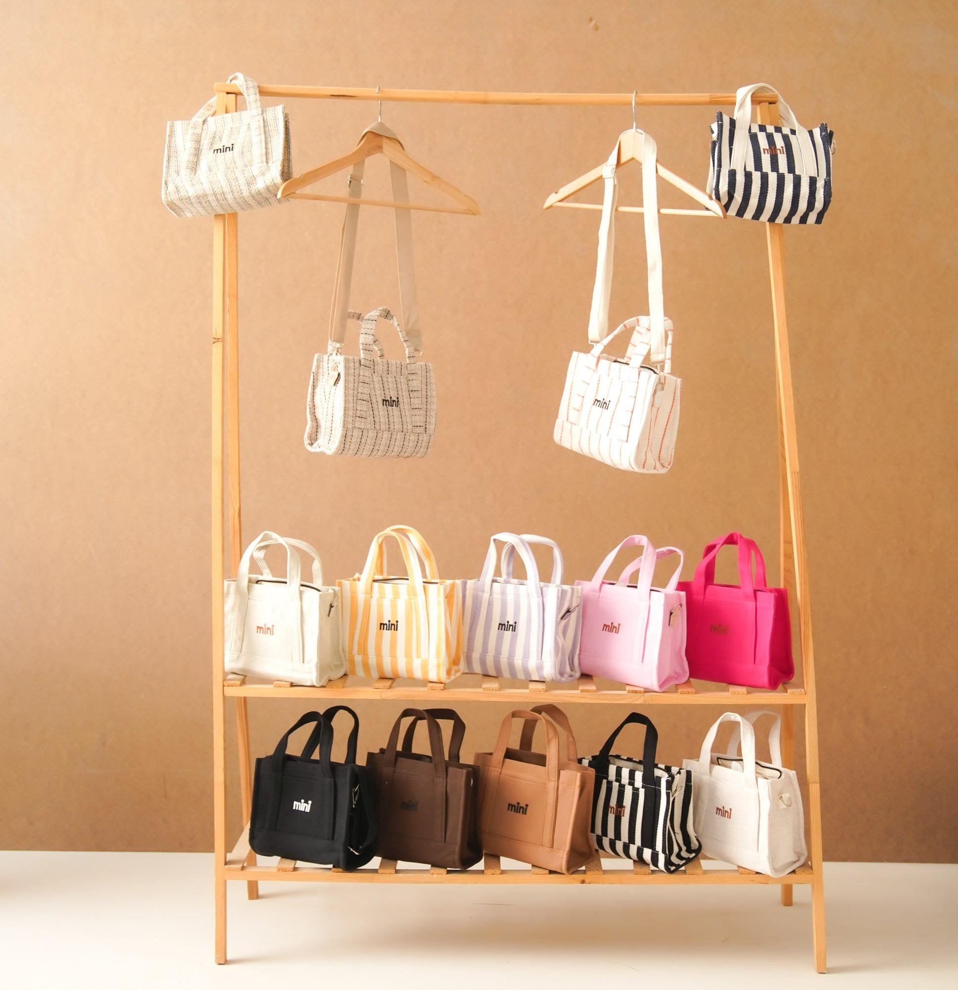 Mini borsa tote, piccola borsa in tela, piccola borsa a tracolla, borsa tote in tela, piccola borsa a mano, borsa tote con cerniera, borsa tote con ta