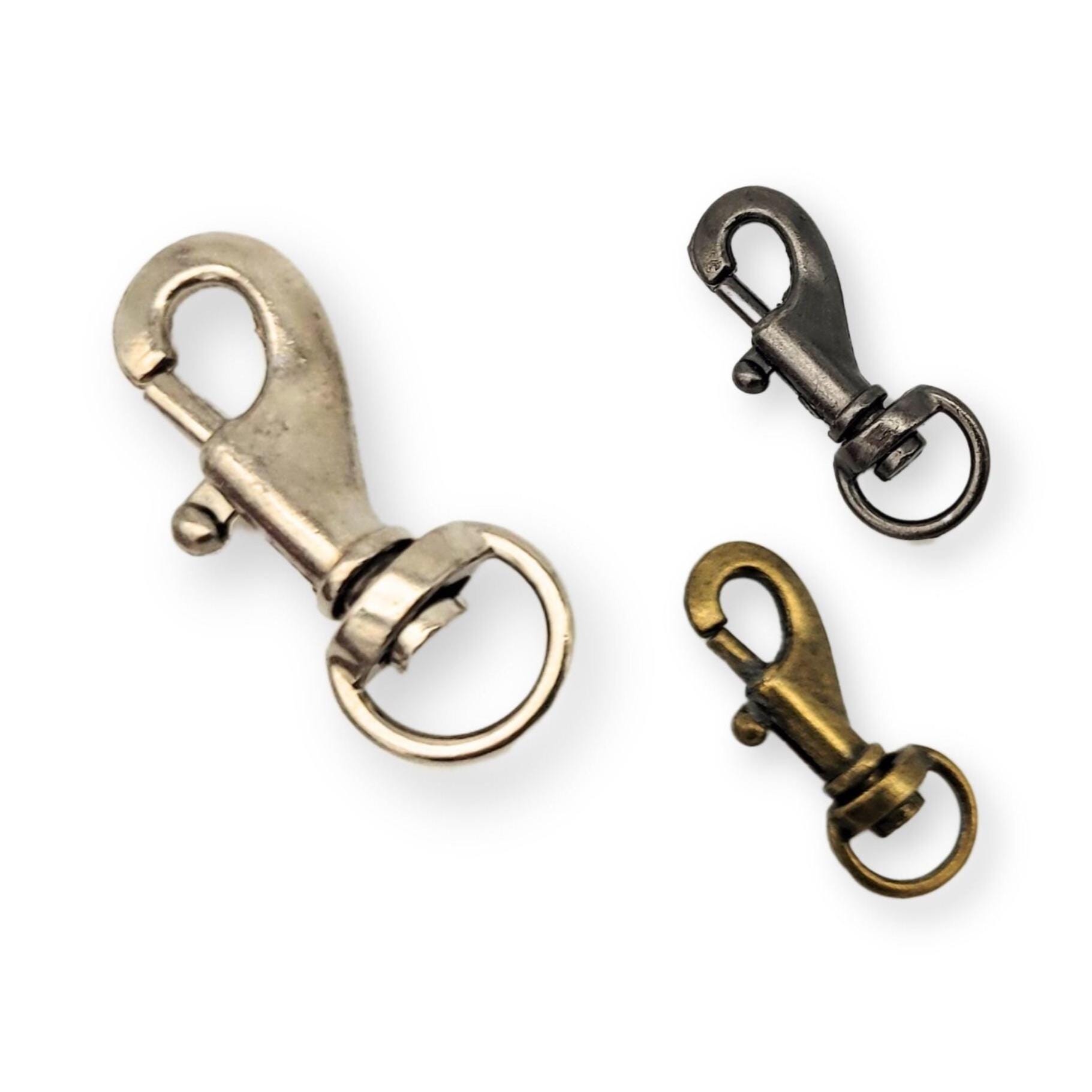 Moschettone 9 mm argento, nero, ottone antico, - 1 pz. / 5 pz. / 10 pz.