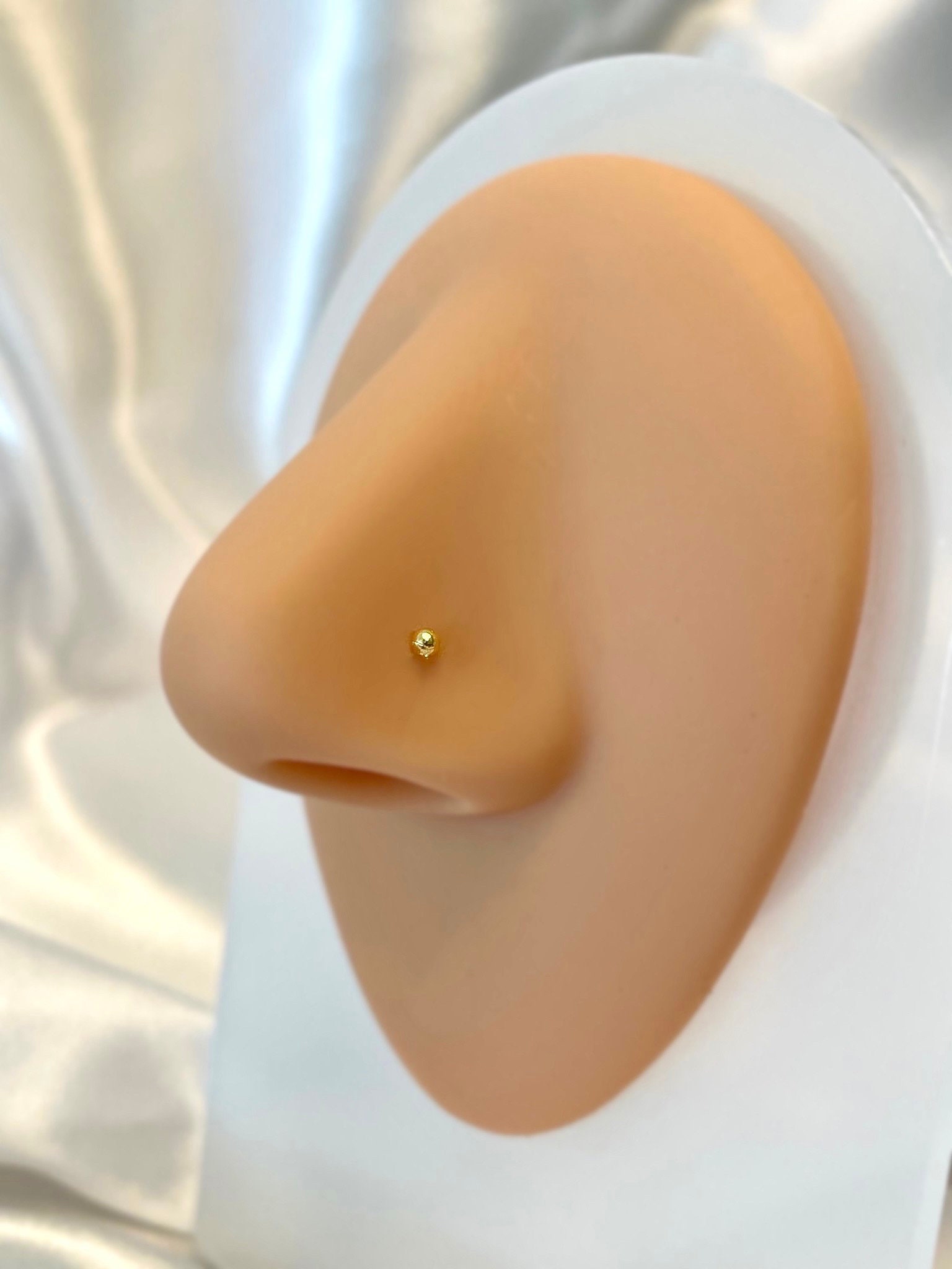 Piercing al naso in argento sterling | Piercing al naso | Piercing al naso piccolo | Piercing al naso in argento dorato | Piercing al naso piccolo in