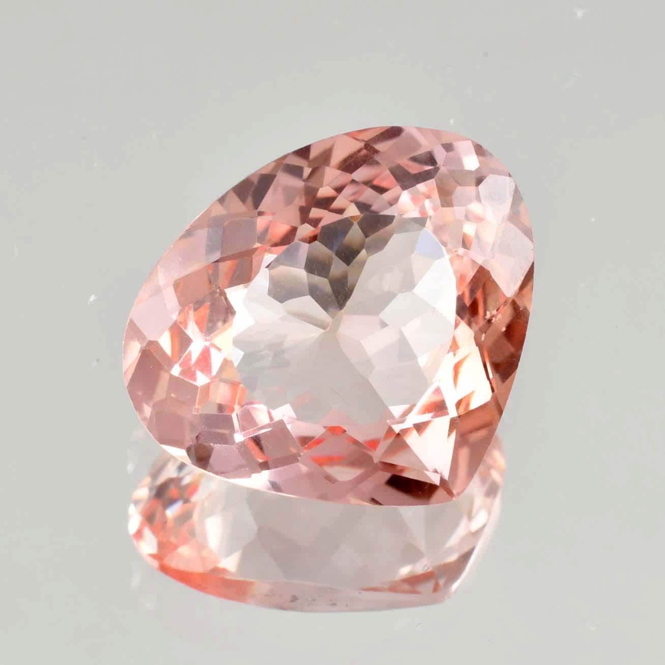 Zaffiro Padparadscha di Ceylon naturale da 18,75 ct, taglio a cuore, pietra preziosa sfusa, certificata 16 x 18 mm/AAA, zaffiro di alta qualità, per l