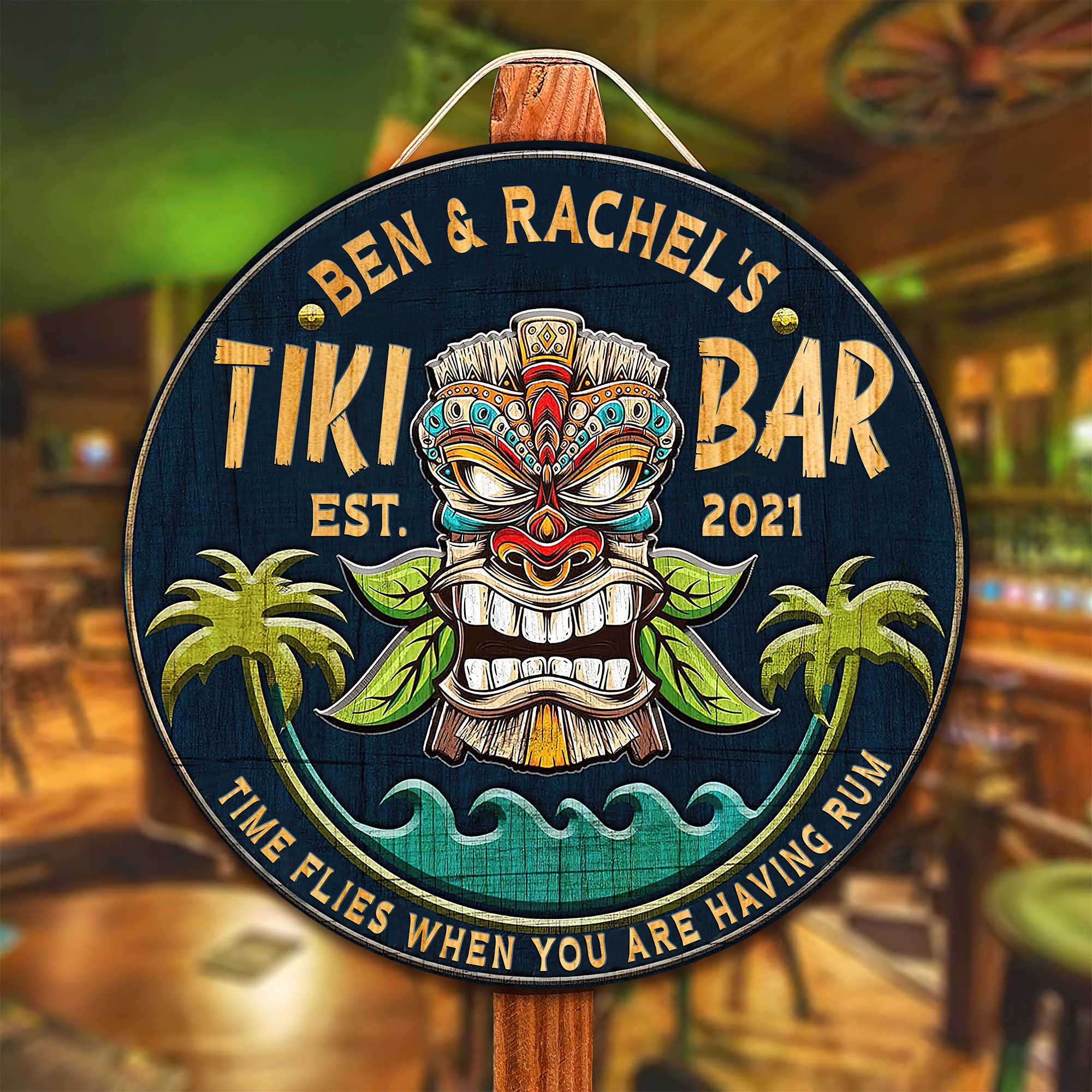 Insegne in legno personalizzate per Tiki Bar Insegne per Tiki Bar, insegne per Tiki Bar, insegne per giardino, Tiki Bar, Tiki Lounge, capanne Tiki, pa