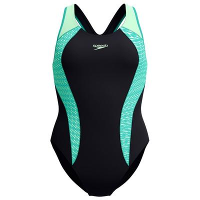 Speedo - Women's Placement Laneback - Badeanzug Gr 44 schwarz Image