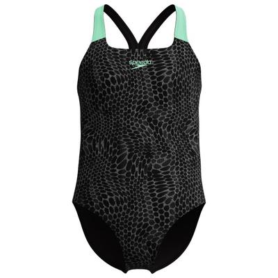 Speedo - Kid's Digital Allover Powerback - Badeanzug Gr 164 schwarz Image