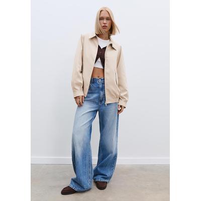 Stradivarius Loose-fitting bomber jacket Stone XL