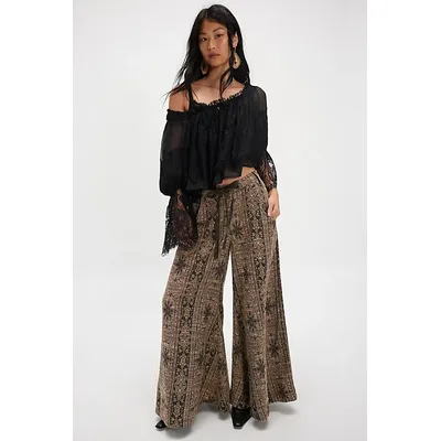 Dahlia Wide-Leg Pants at Free People in Original Combo, Size: US 10