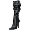 High-Heel-Stiefel STEVE MADDEN "STEVE MADDEN Stiefel Lederimitat", Damen, Gr. 39, schwarz, Lederimitat, elegant, Schuhe