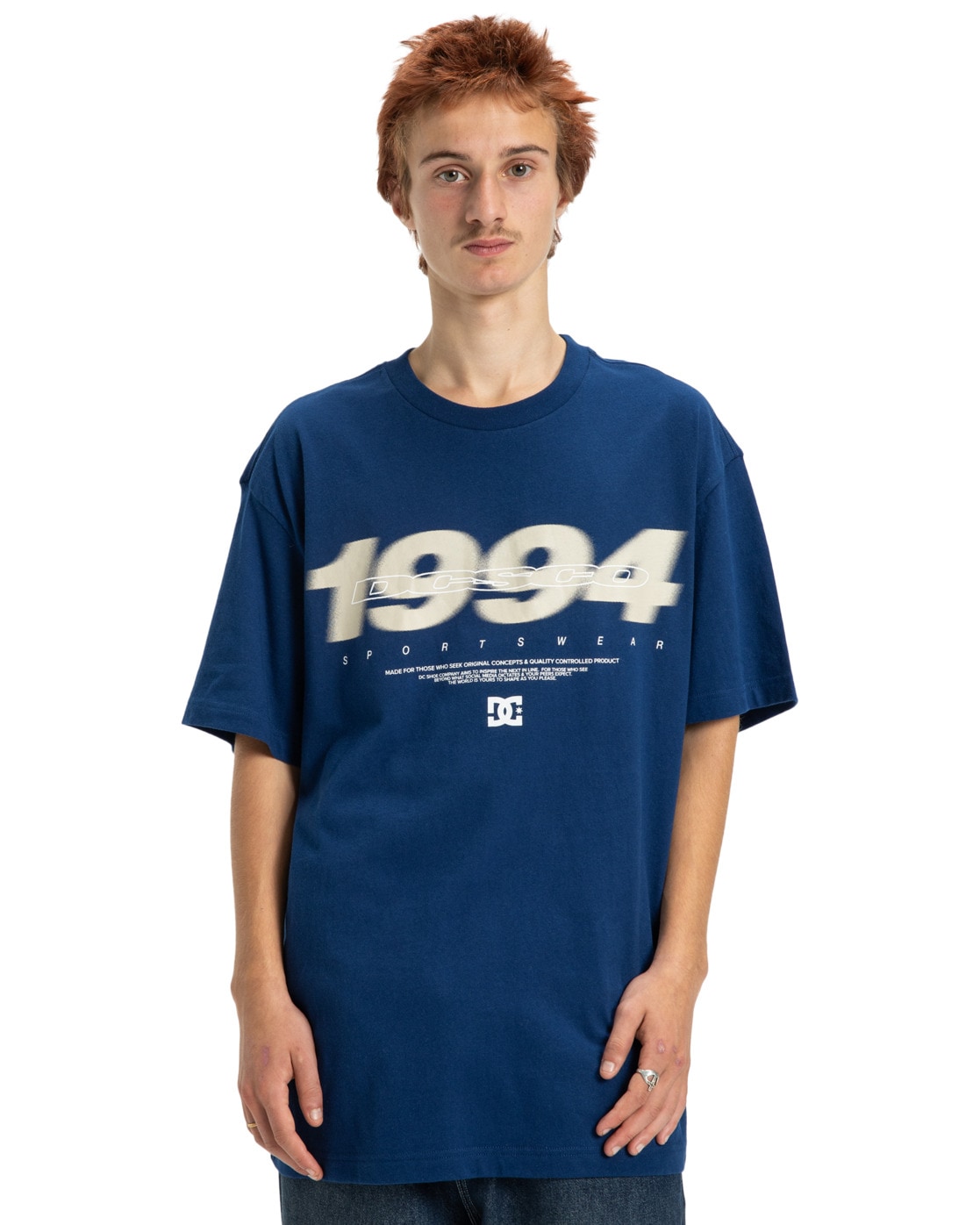 T-Shirt DC SHOES "Blurry Years", Damen, Gr. L, blau (estate blau), Obermaterial: 75% Baumwolle, 25% Baumwolle;, Shirts T-Shirt